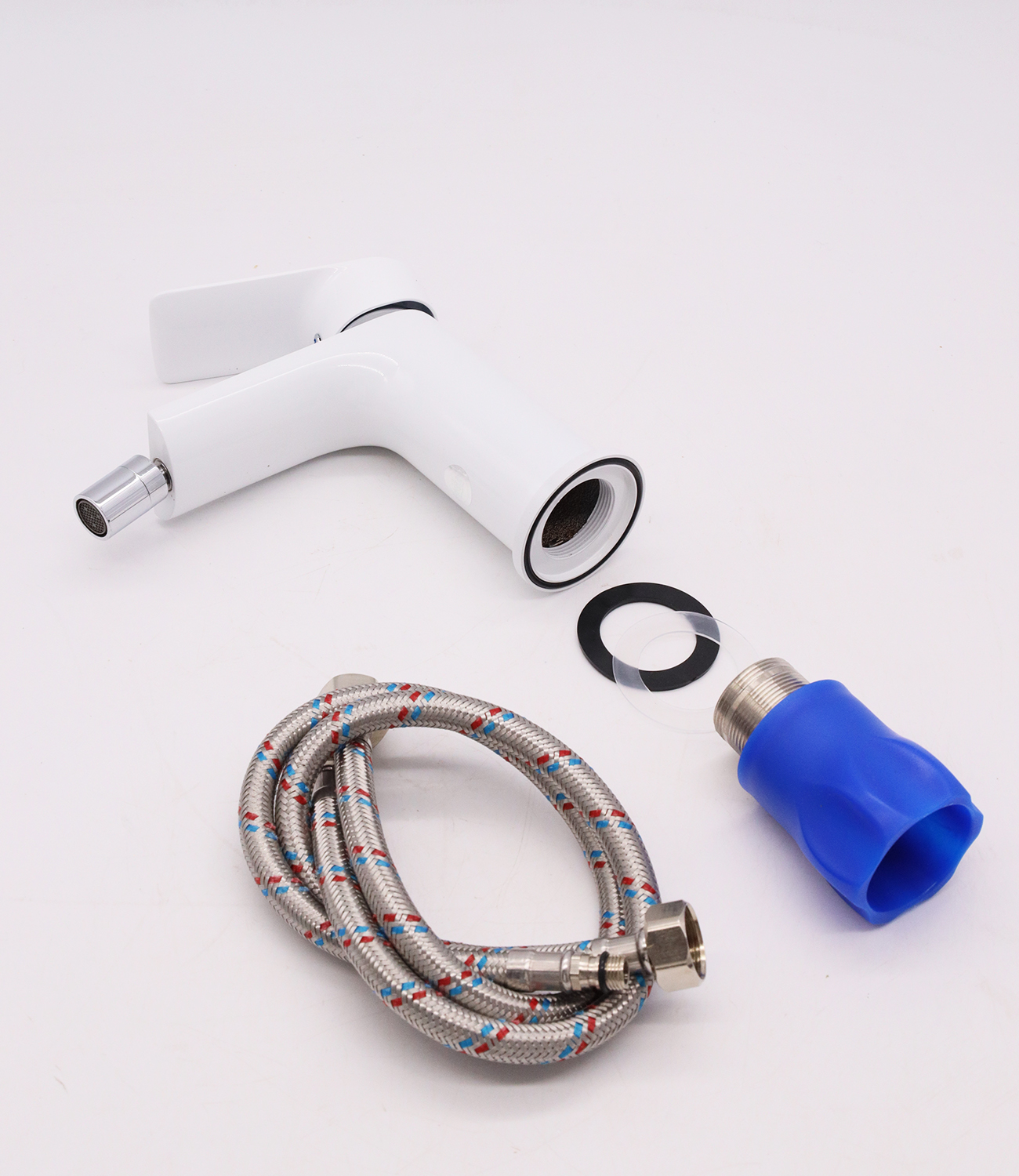 21051-F Смеситель для биде (бел.+хром) "GANZER"  (10/1шт) Л/К