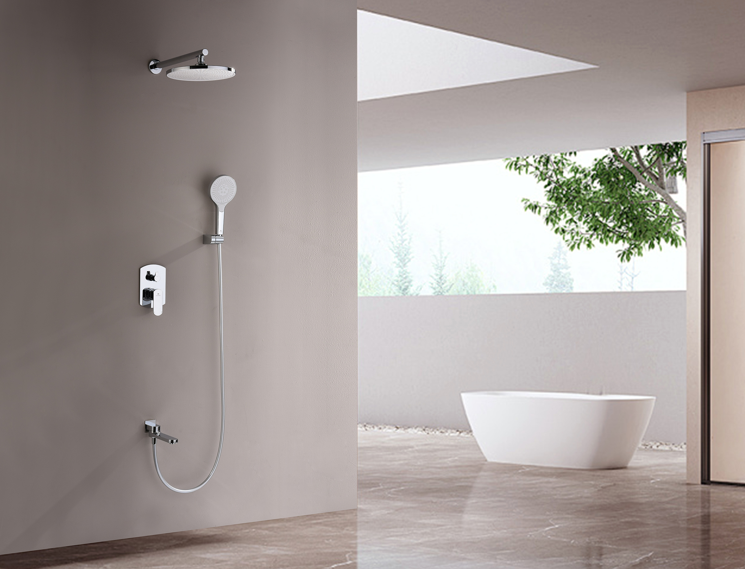 06165 Смеситель встраиваемый для душа с 3-функ. (ХРОМ) GANZER (6/1шт)