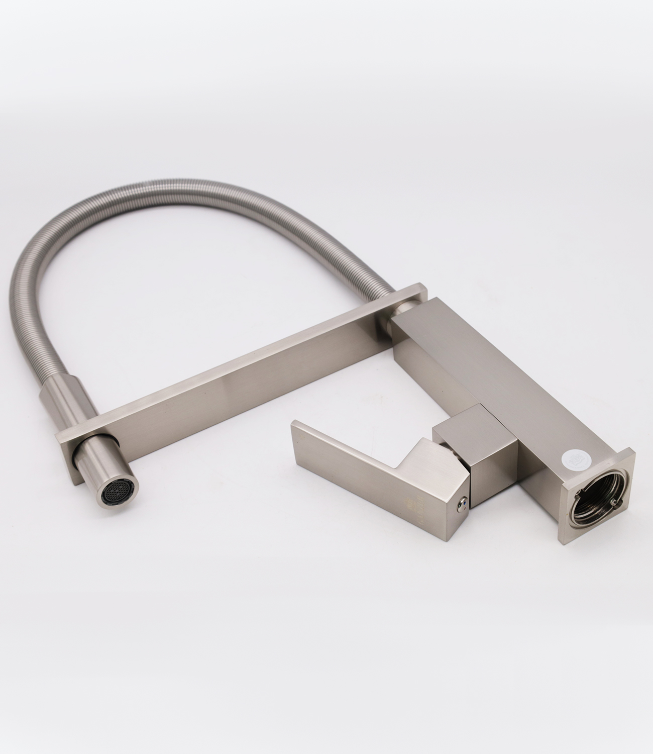 16037-G Смеситель для кухни с пруж. изливом (САТИН)  GANZER