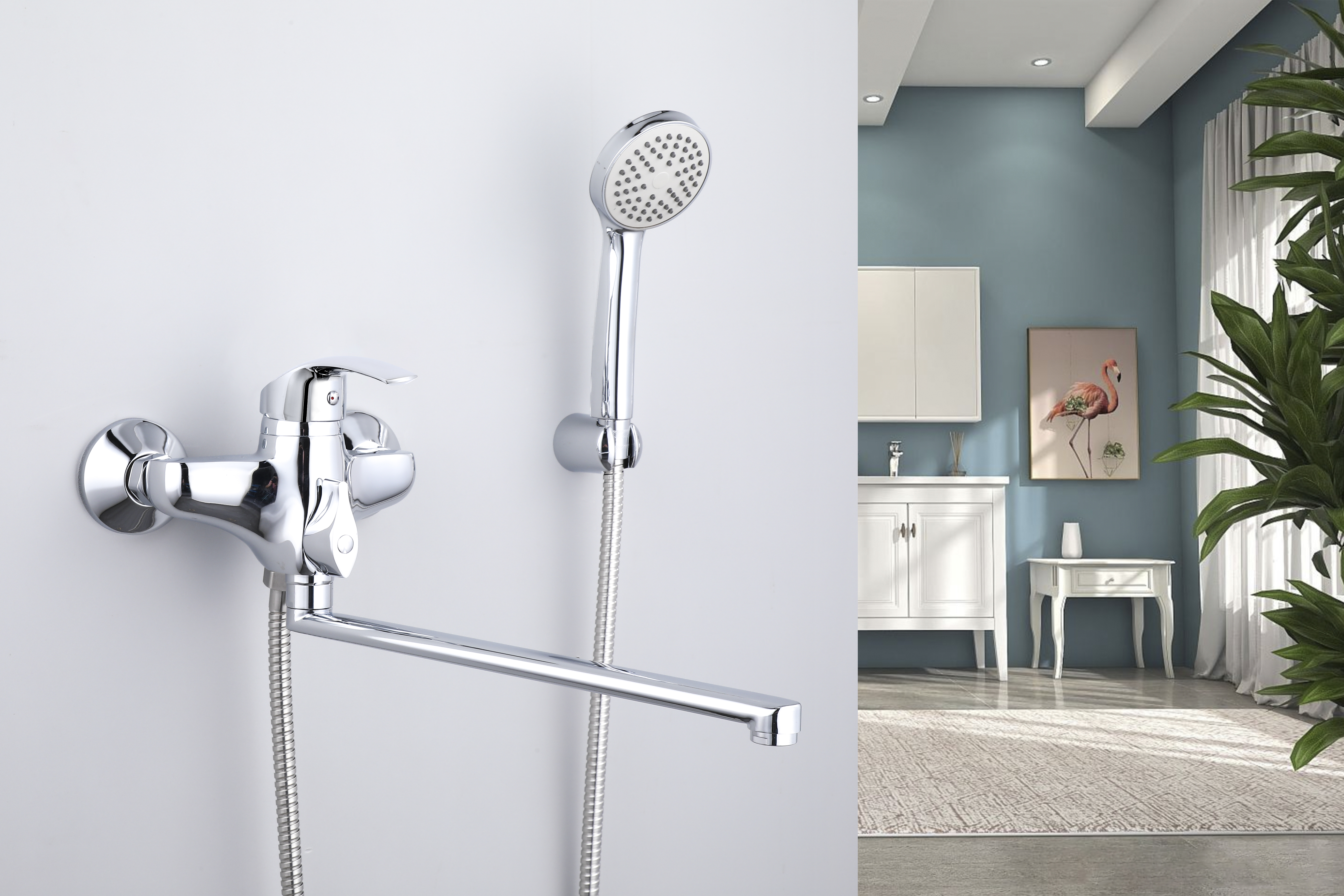 22021 Смеситель для ванны HANSEN  (10/1шт)