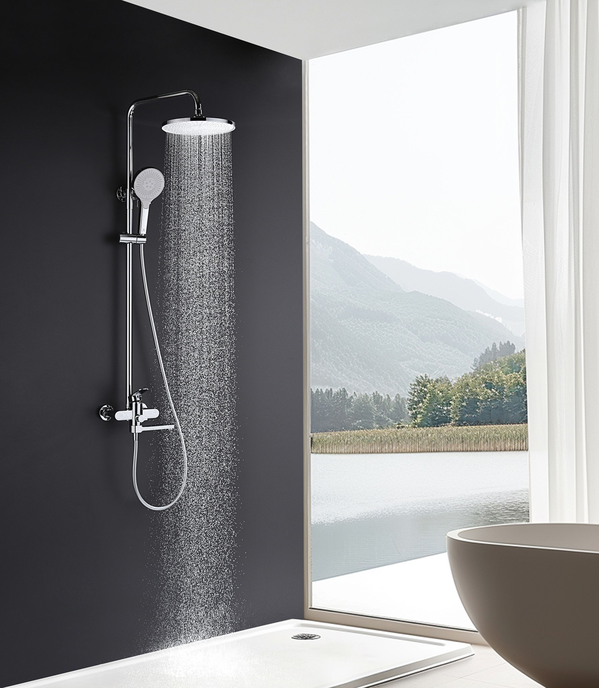 06161 Душевая система (ХРОМ) GANZER (4/1шт)