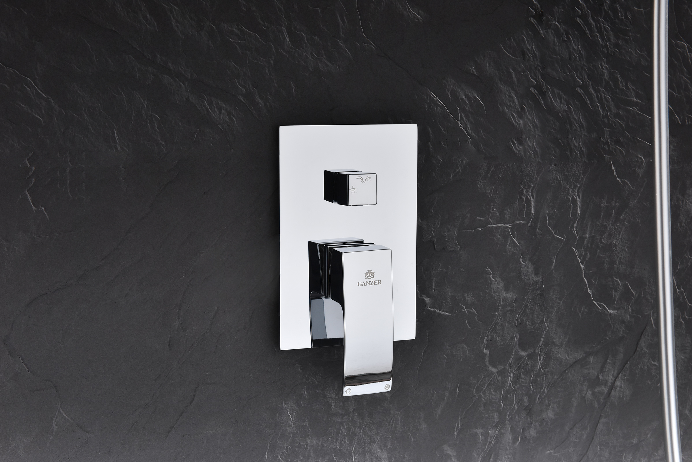 44165 Смеситель встраиваемый для душа с 3-функ. (ХРОМ) GANZER (6/1шт)