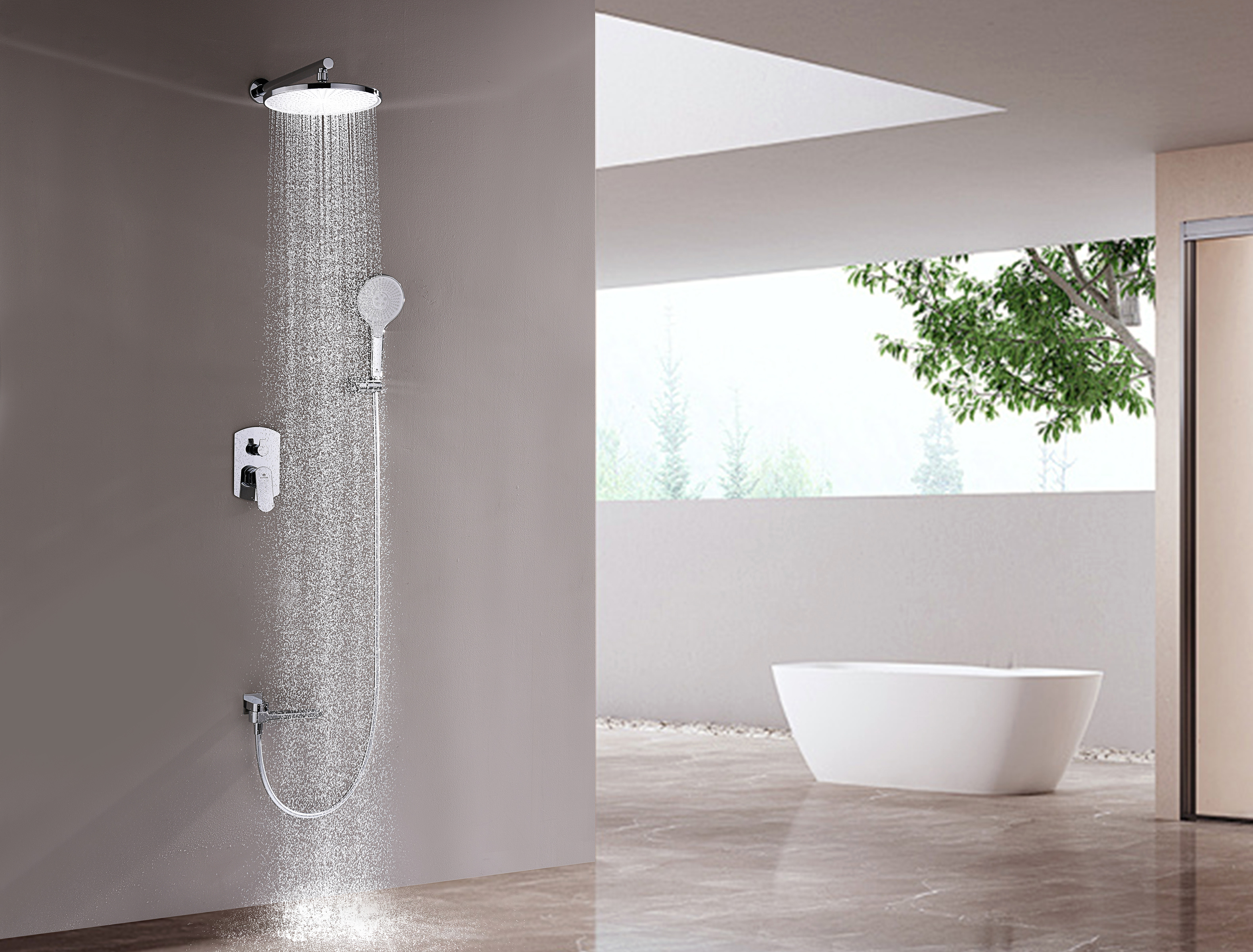 06165 Смеситель встраиваемый для душа с 3-функ. (ХРОМ) GANZER (6/1шт)