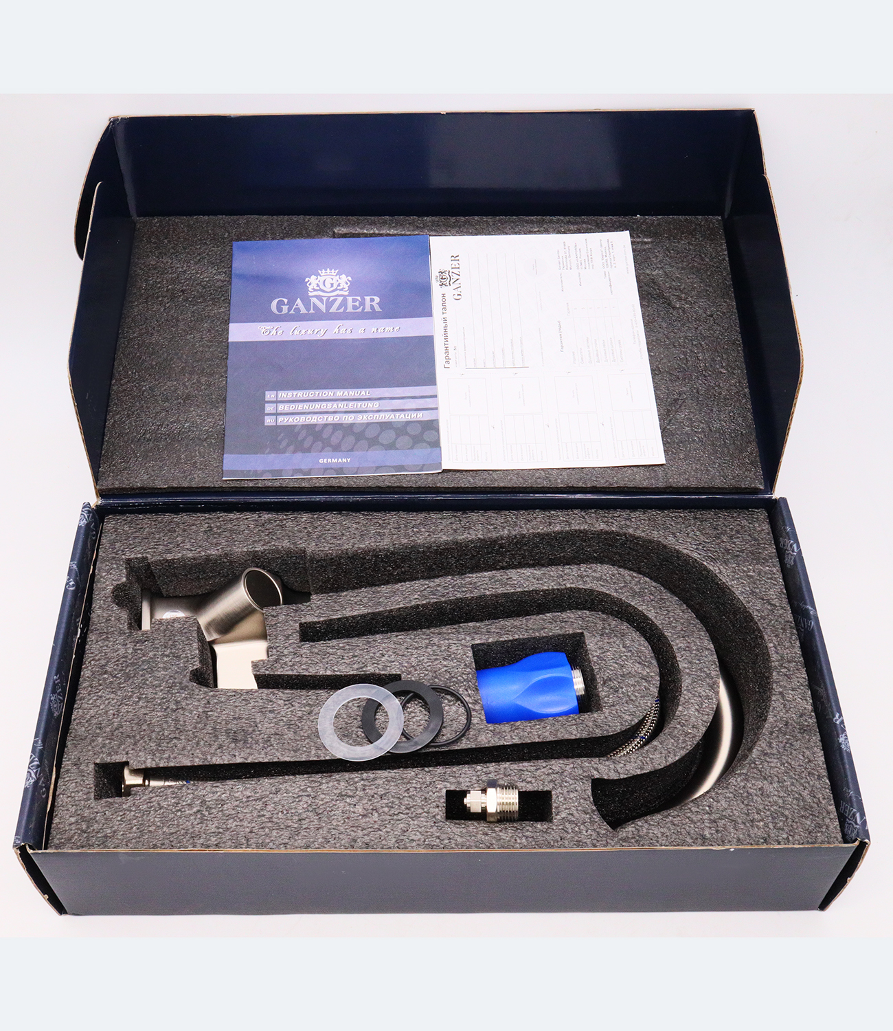 26025-G Смеситель  для кухни с фильт. САТИН "GANZER"  (10/1шт) Л/К