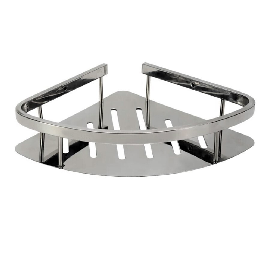 380-1 Полка угловая 1-ярусная (НЕРЖ) РОТАТО  (5/1шт)