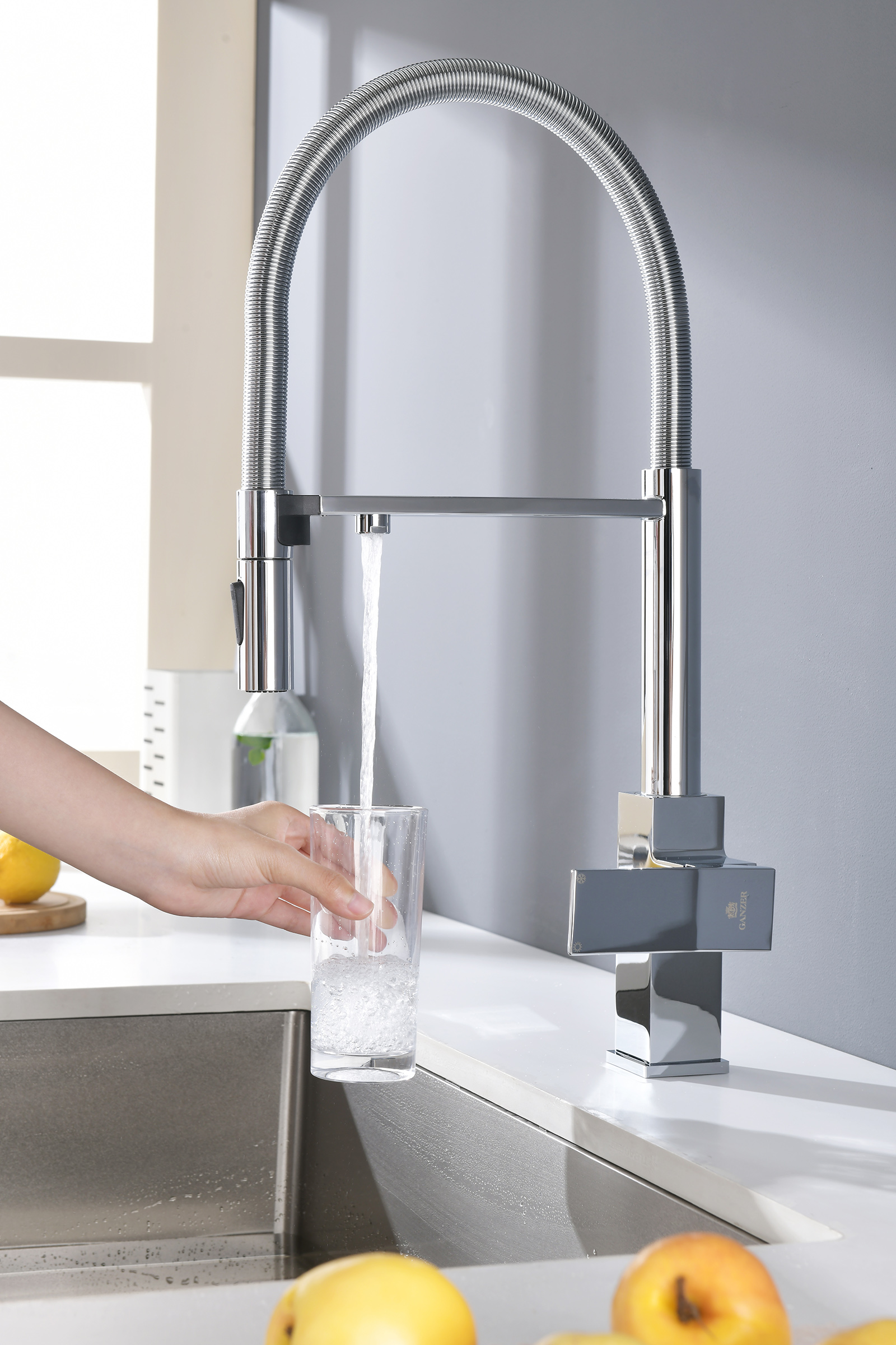 05126 Смес. для кухни с гиб МАГ. изл. и под. фильт. (ХРОМ) GANZER (10/1шт)