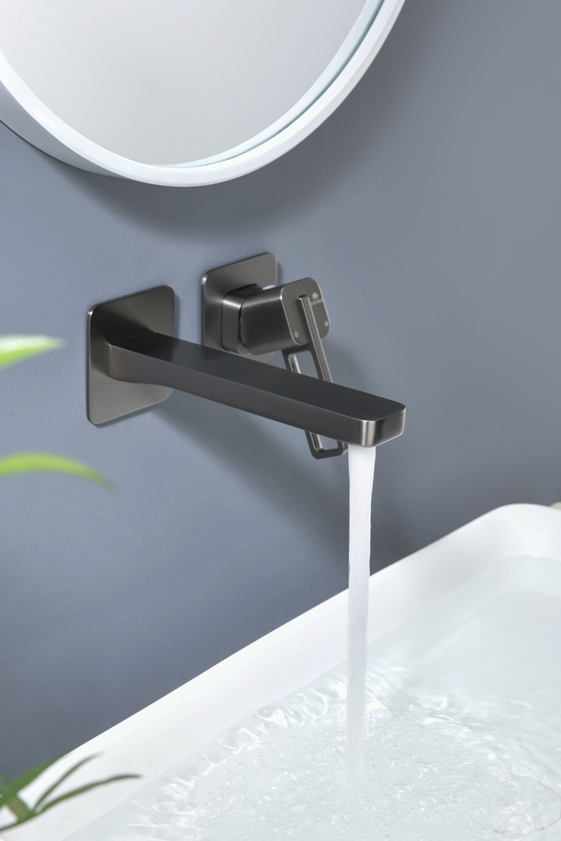 12144-Q Встроенный смес для рак. (ГРАФИТ) GANZER  (10/1шт)