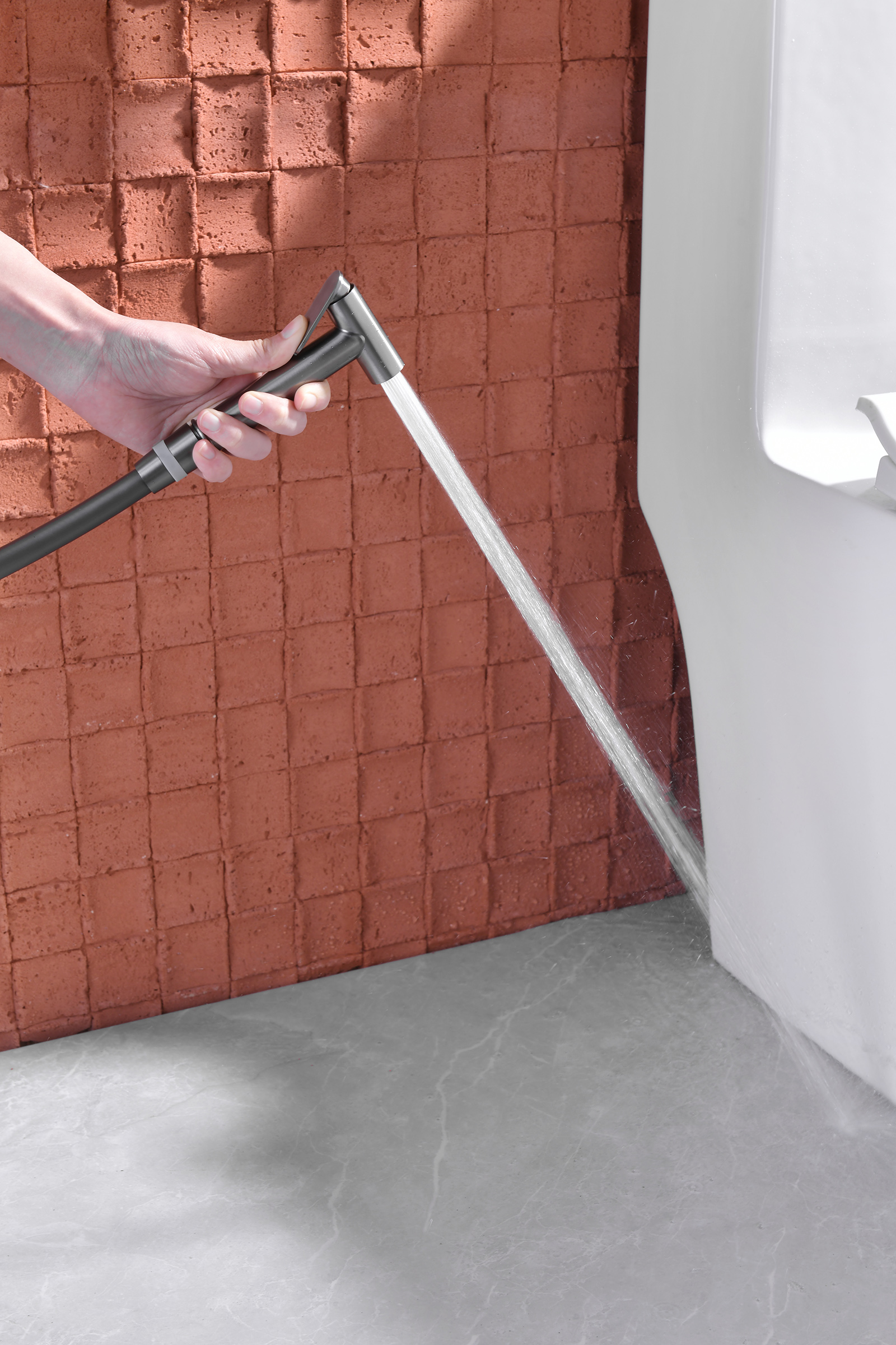 02157-Q Смеситель встраиваемый с ГИГ. душем (ГРАФИТ) GANZER (10/1шт)