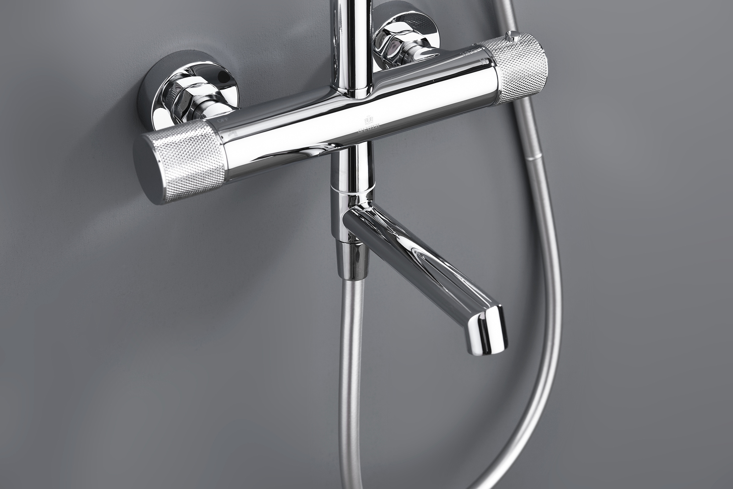 19170 Душевая система с термостатом (ХРОМ) GANZER (5/1шт)