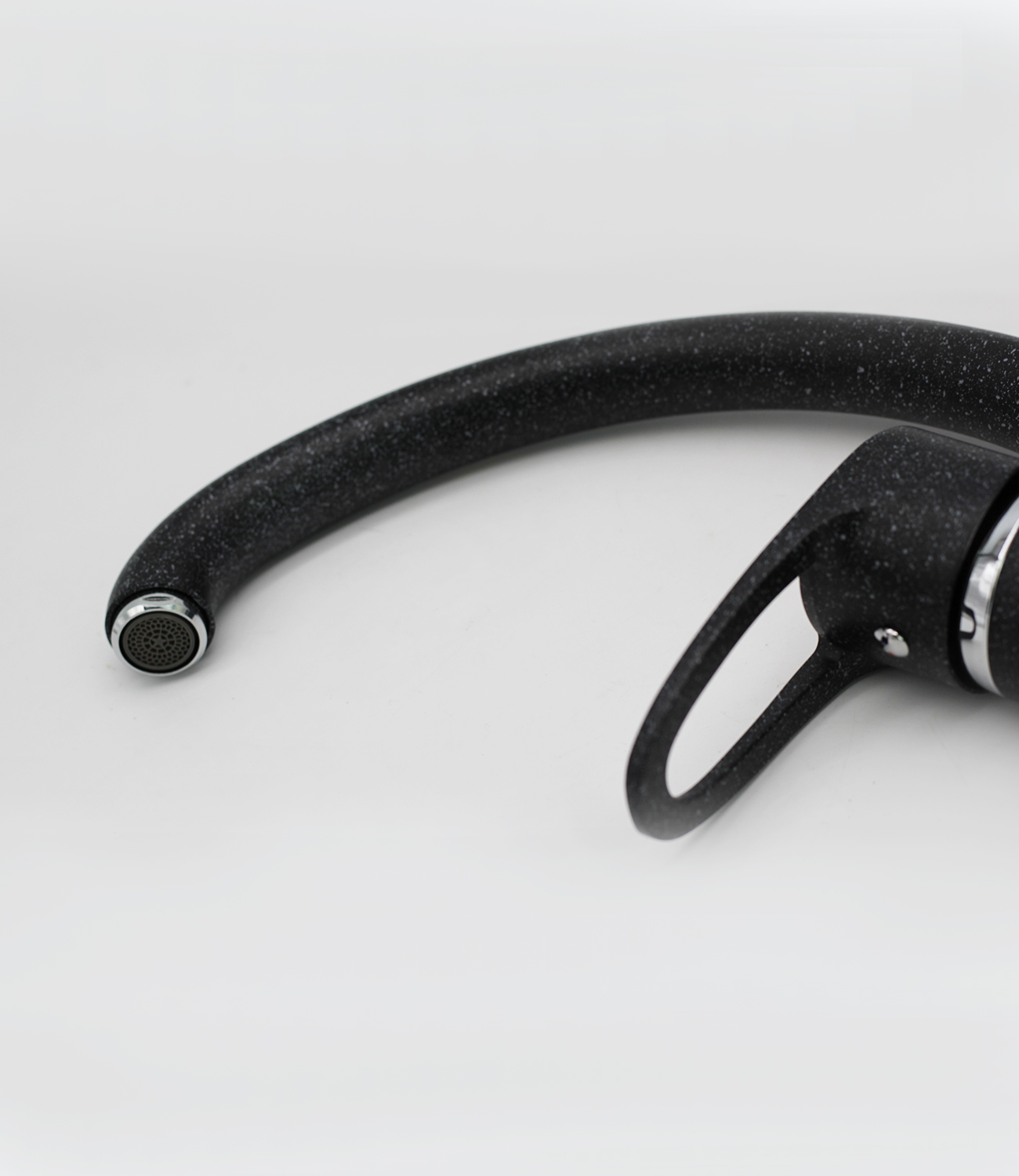 10021-C Смеситель (ЧЕРНЫЙ) для кухни "GANZER" Л/К