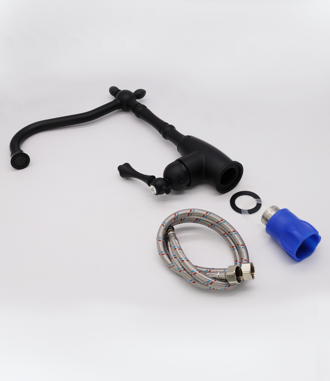 77021-C Смеситель однорычажный для кухни (черный)  GANZER  (6/1шт) Л/К