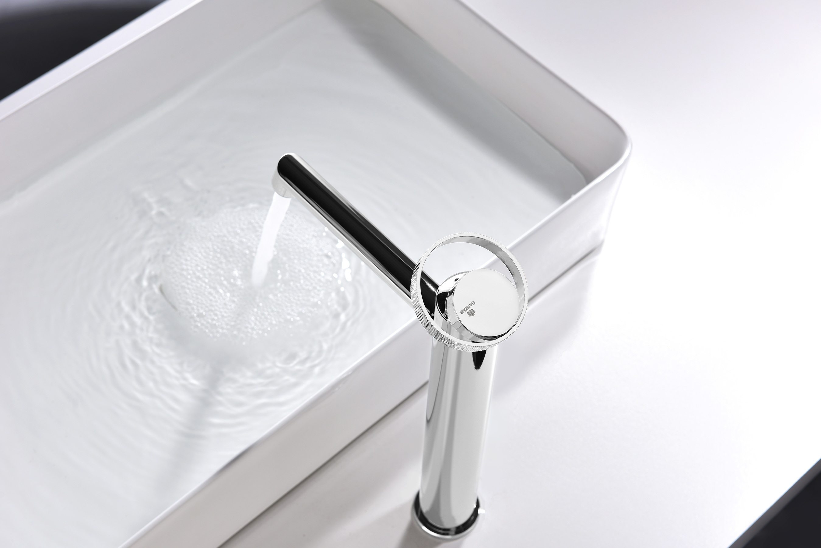 19112 Смеситель од. для раковины-чаши (ХРОМ) GANZER (10/1шт)