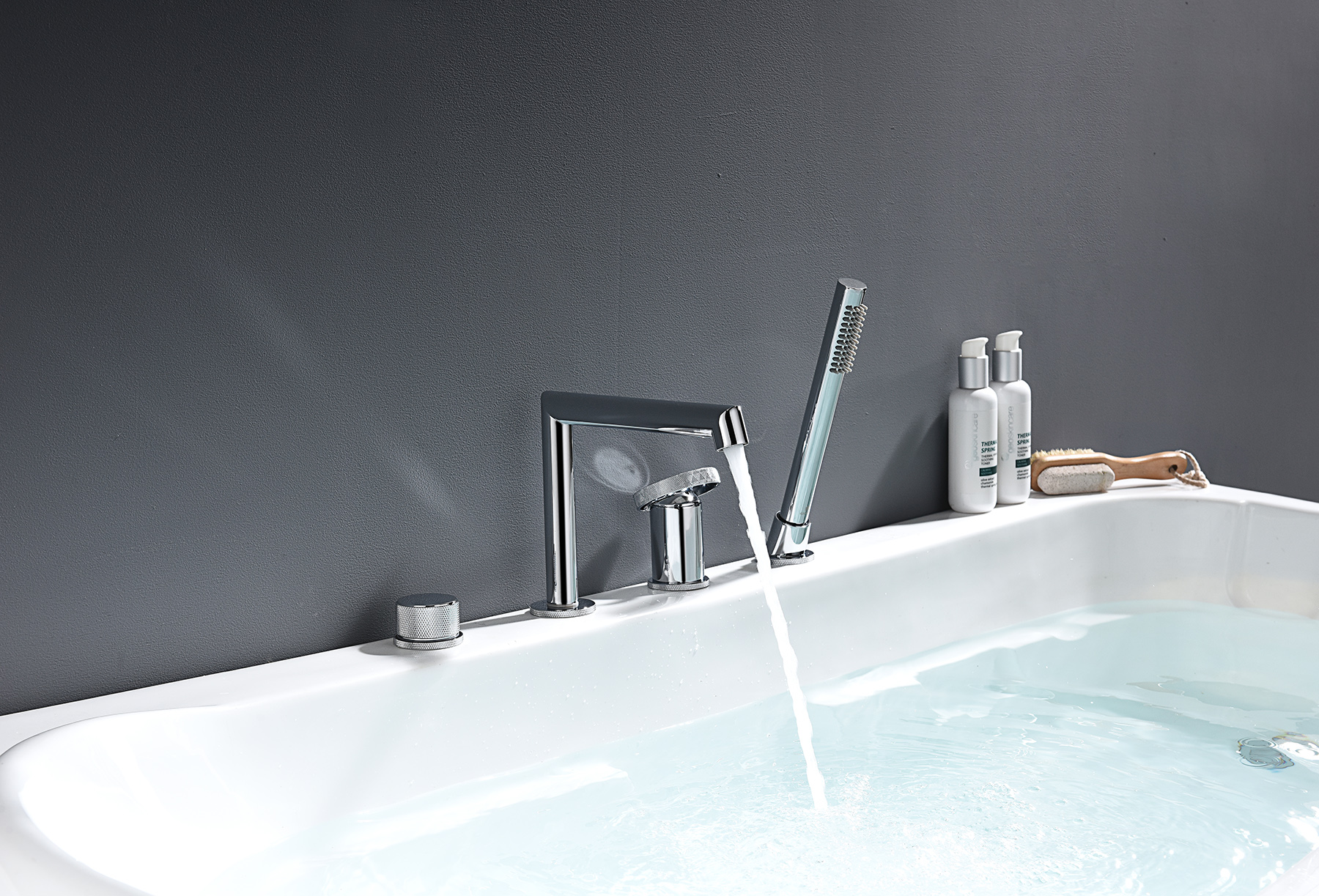 19133 Смеситель на борт ванны (4-отв,ХРОМ)  GANZER (6/1шт)