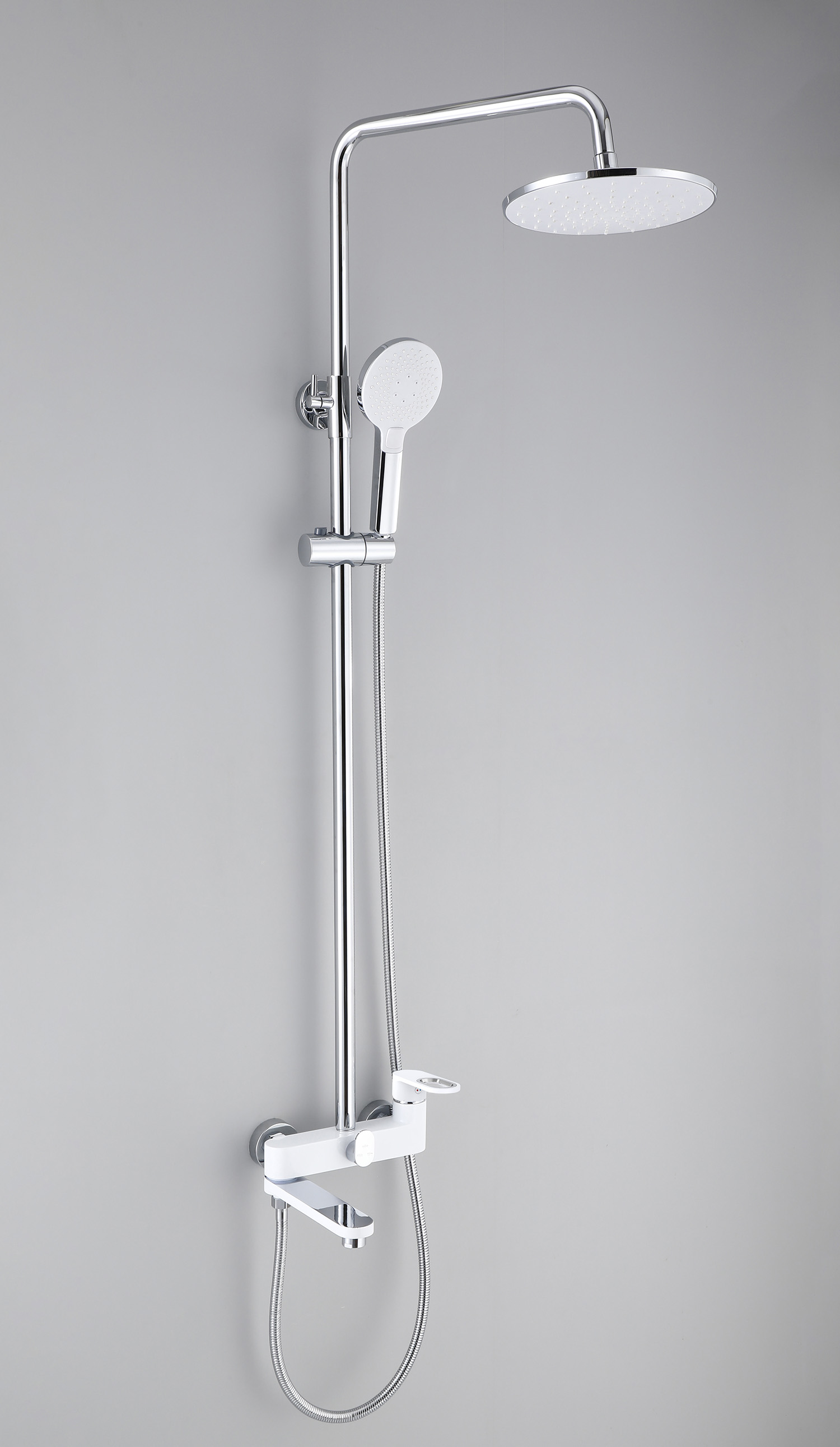 33016-F Однорукий душевой релинг (белый)  HANSEN  (5/1шт)