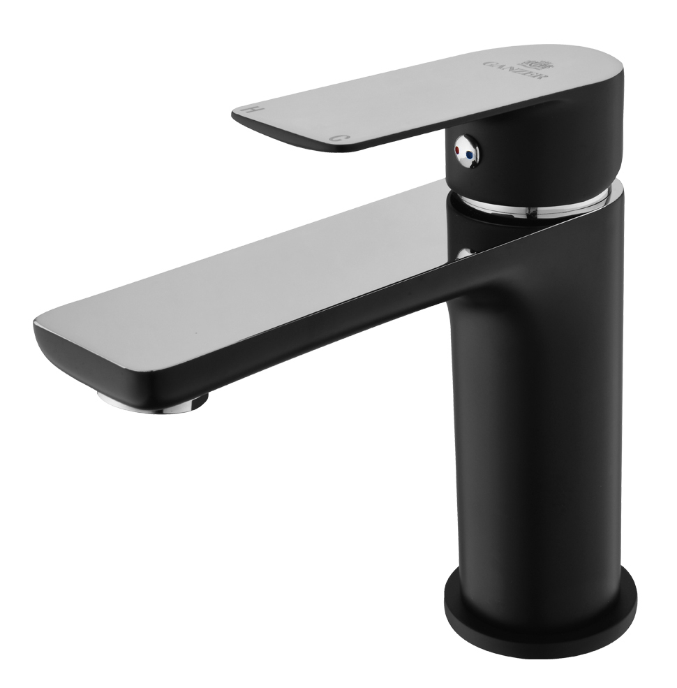 21011-С Смеситель для умыв. (ЧЕНЫЙ) "GANZER" Л/К