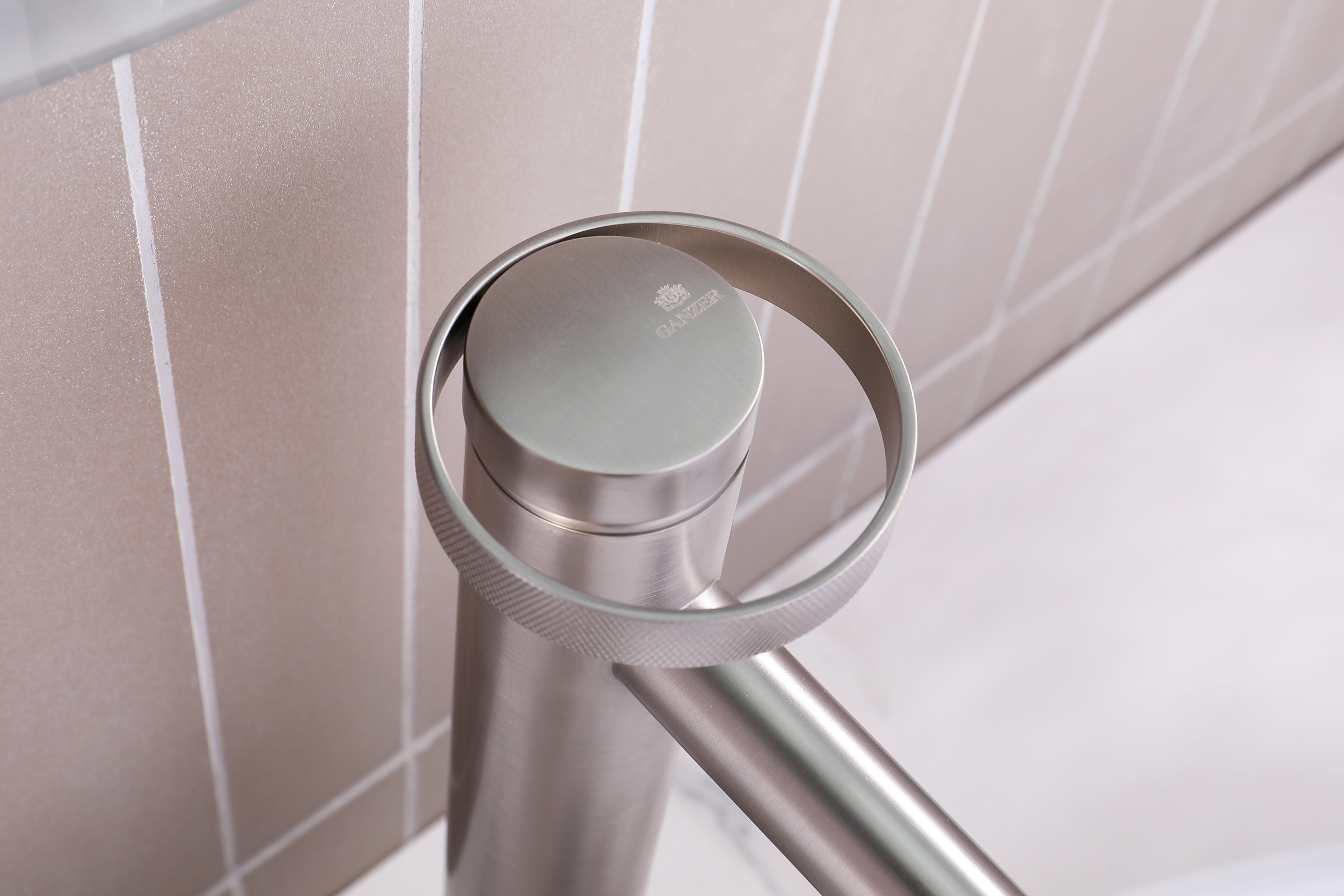 19112-G Смеситель од. для раковины-чаши (САТИН) GANZER (10/1шт)