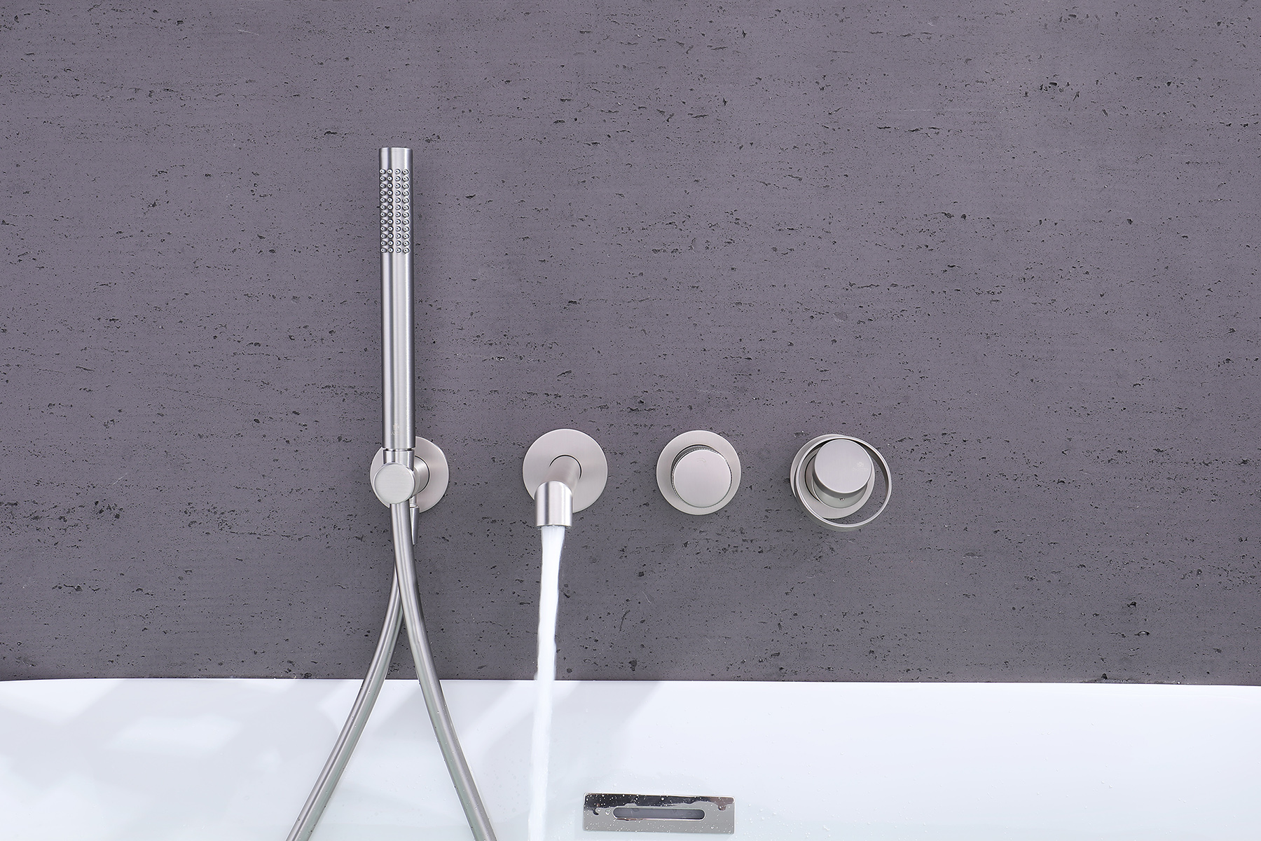 19134-G Встроенный смес. для ванны  (САТИН) GANZER  (6/1шт)