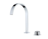 01112 Смеситель на борт раковины (2-отв,ХРОМ)  GANZER (10/1шт)