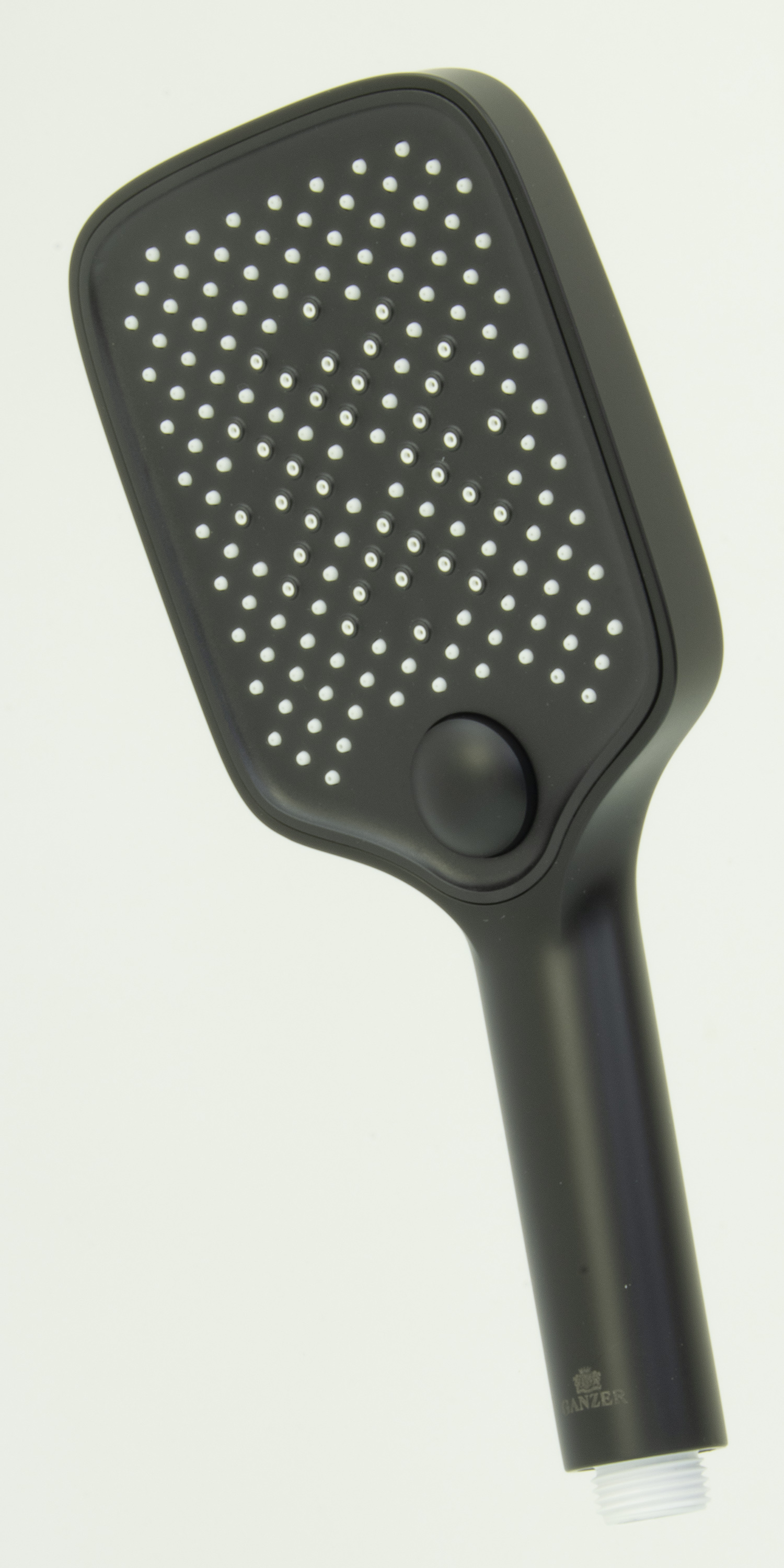 3309-C  Лейка массажная 3 позиции, кнопка (ЧЕРНЫЙ) GANZER  (40/1шт)