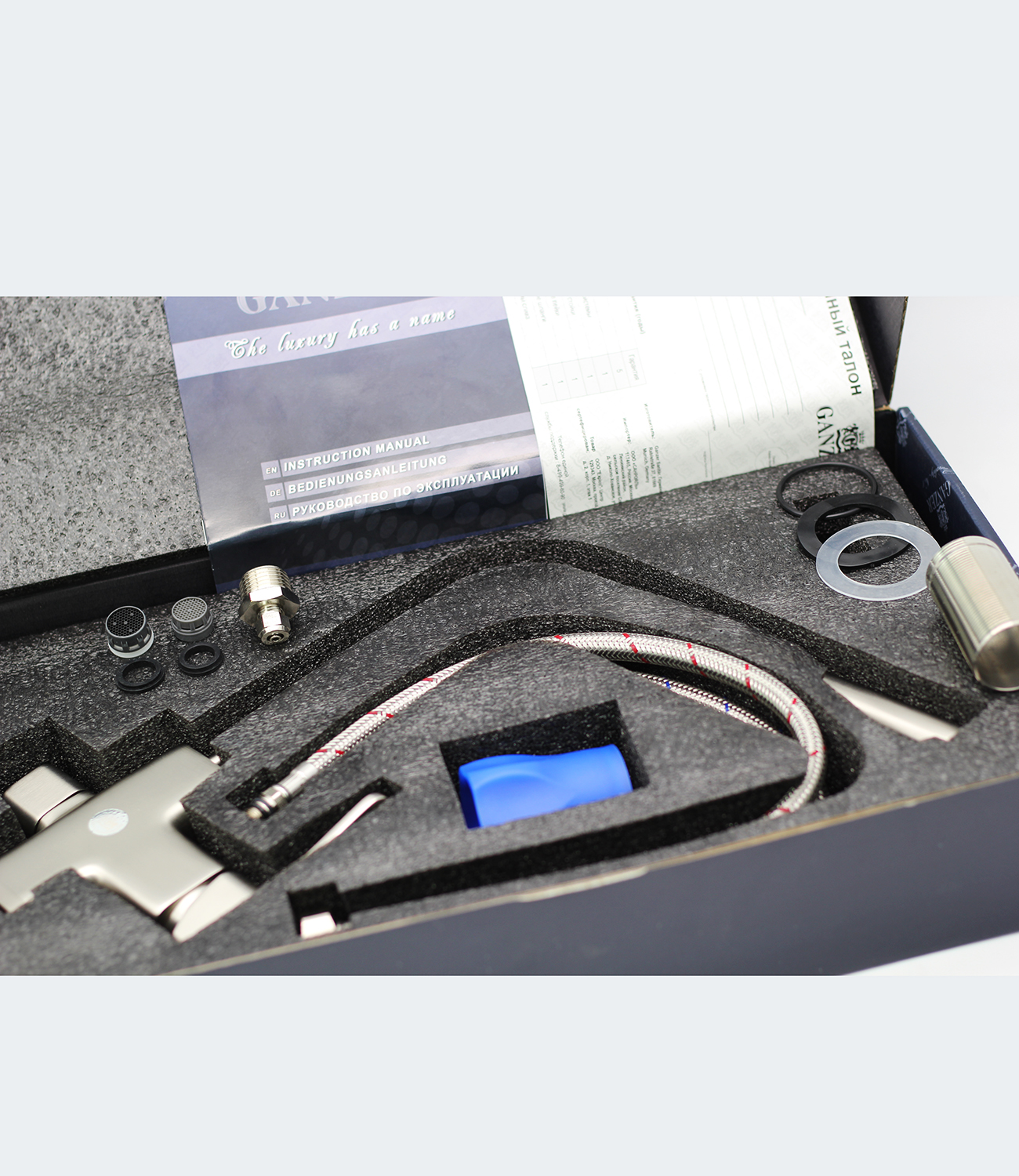 12025-G Смеситель для кухни с фил. САТИН  GANZER  (10/1шт) Л/К