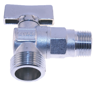 Кран угловой  (МАТОВЫЙ) 1/2 х 3/4 GANZER (100/10)