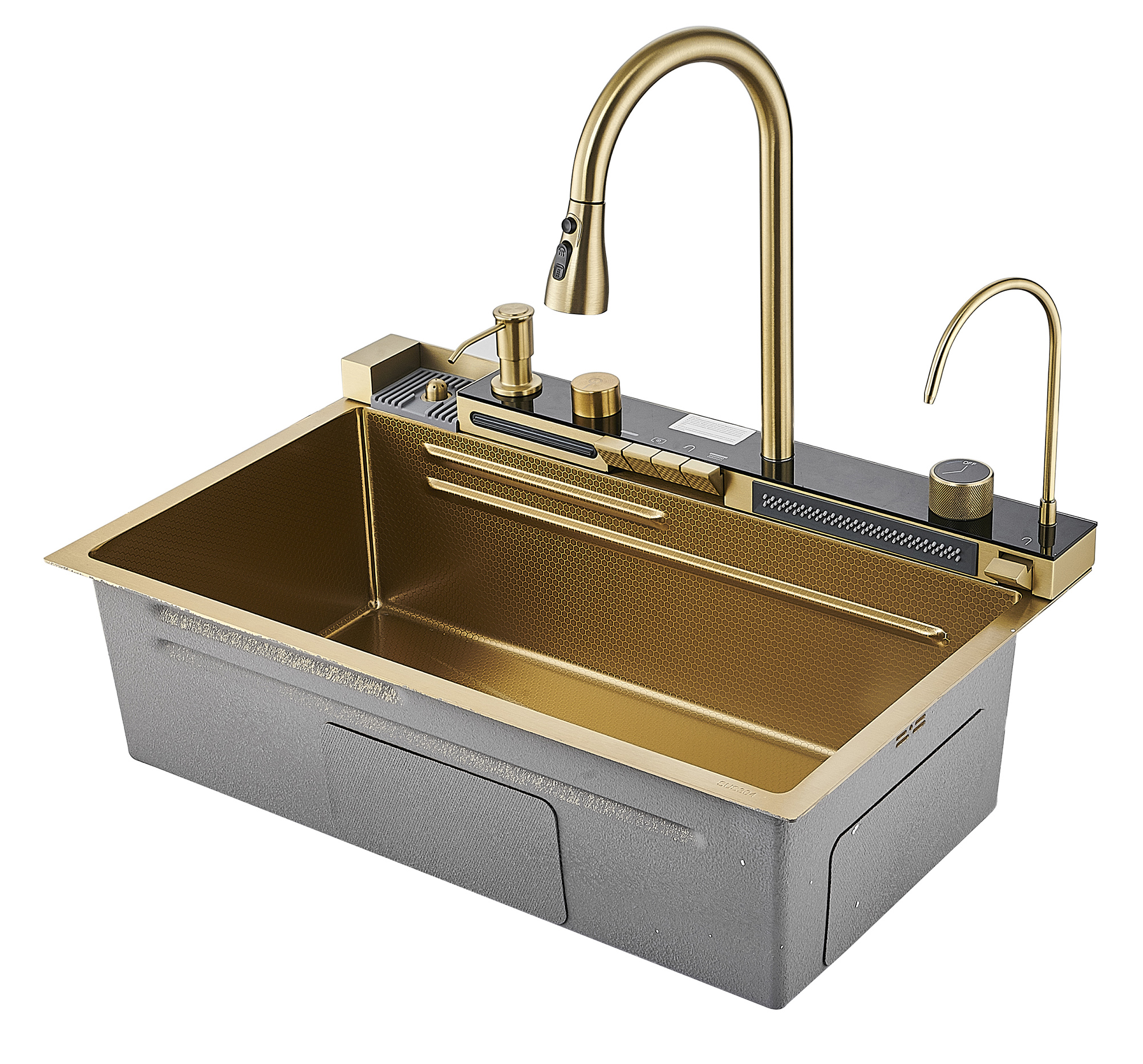 Мойка многофункциональная НЕРЖ (75х46мм) МАТ. ЗОЛОТО  САВОЛ.