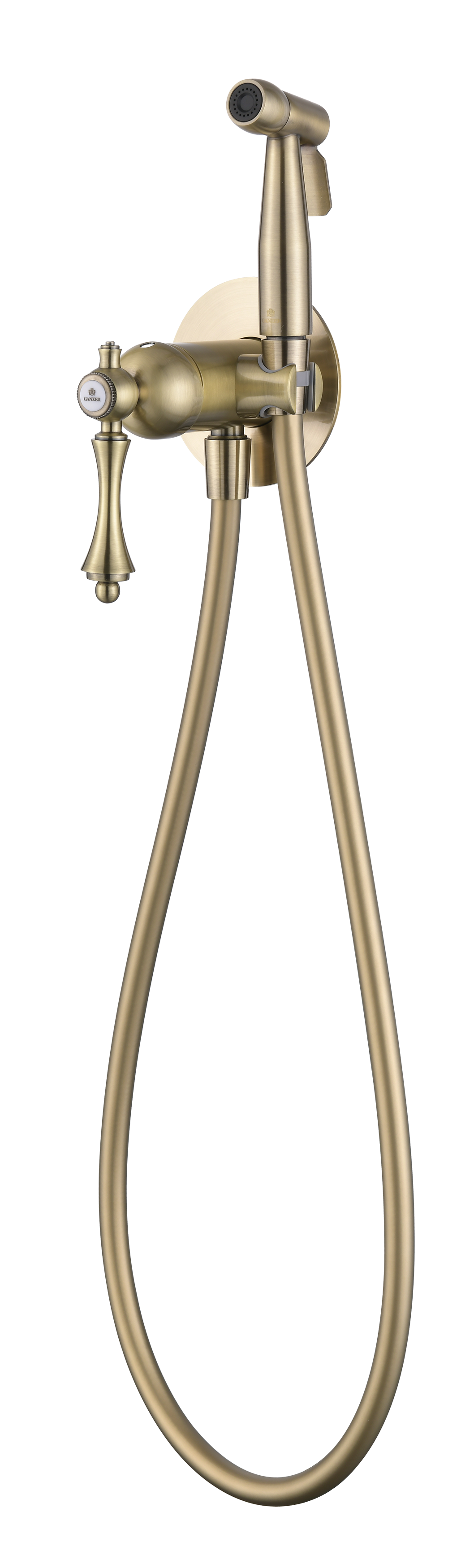 77157-D Смеситель встраиваемый с ГИГ. душом (БРОНЗА) GANZER (10/1шт)