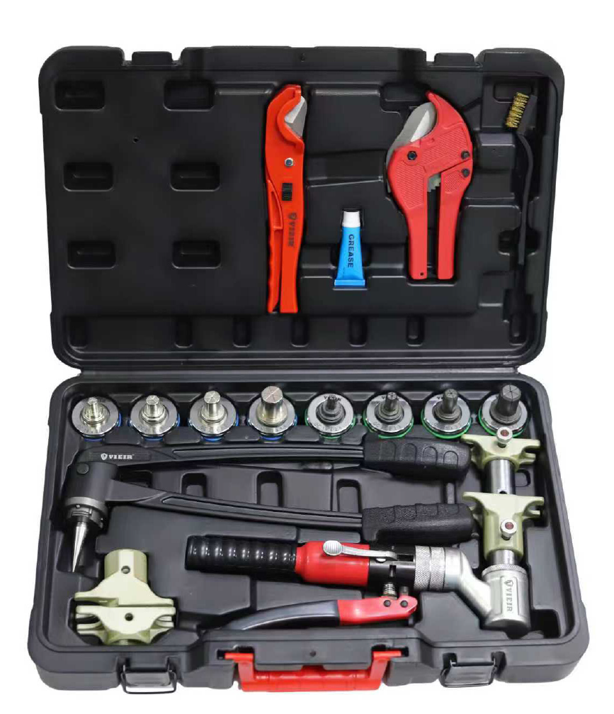 Гидравлический прес-аппарат для надвижных фит. (8шт быст. насад.) ViEiR  (2/1шт)