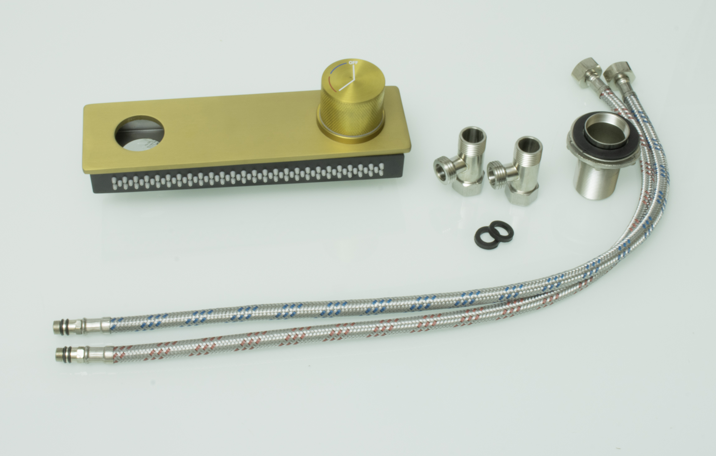 Мойка многофункциональная, без смес. НЕРЖ (75х46мм,МАТ. ЗОЛОТО)  GANZER