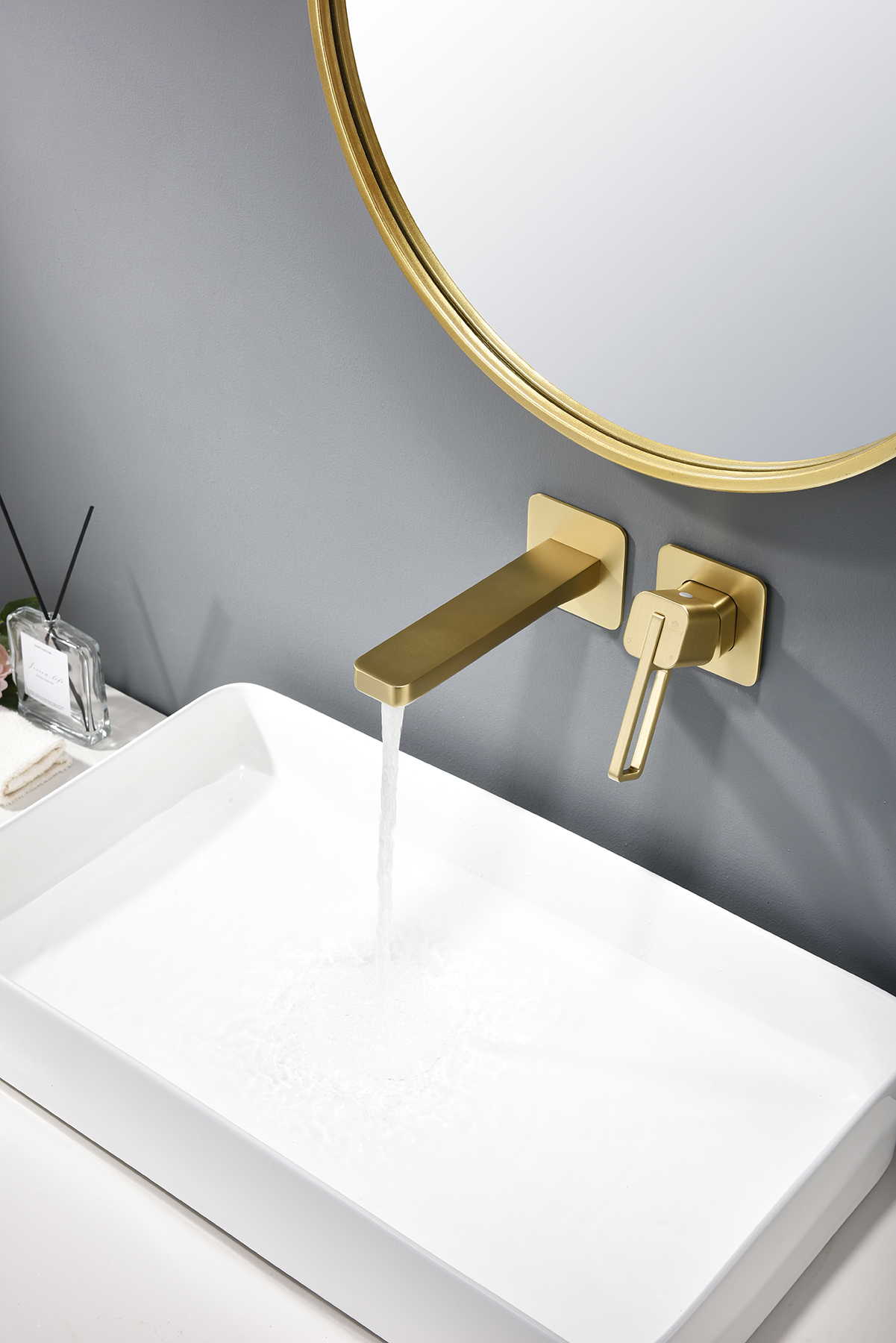 12144-S Встроенный смес для рак. (Мат. Золото) GANZER  (10/1шт)