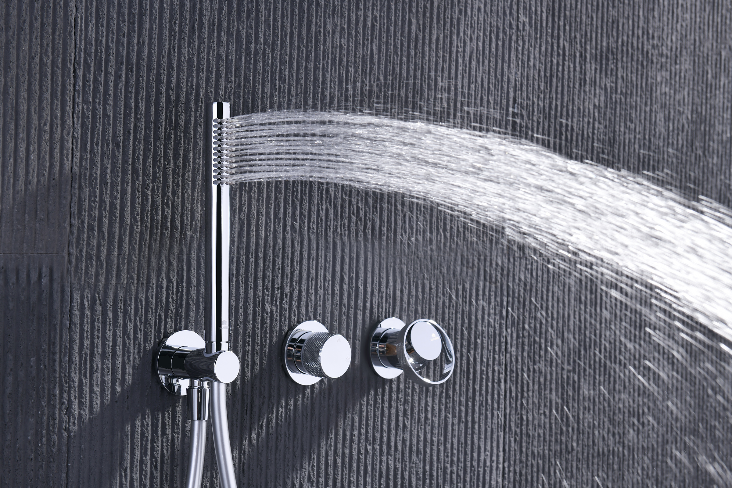 19164 Встроенный смес для душа с 2-функ. (ХРОМ) GANZER  (6/1шт)