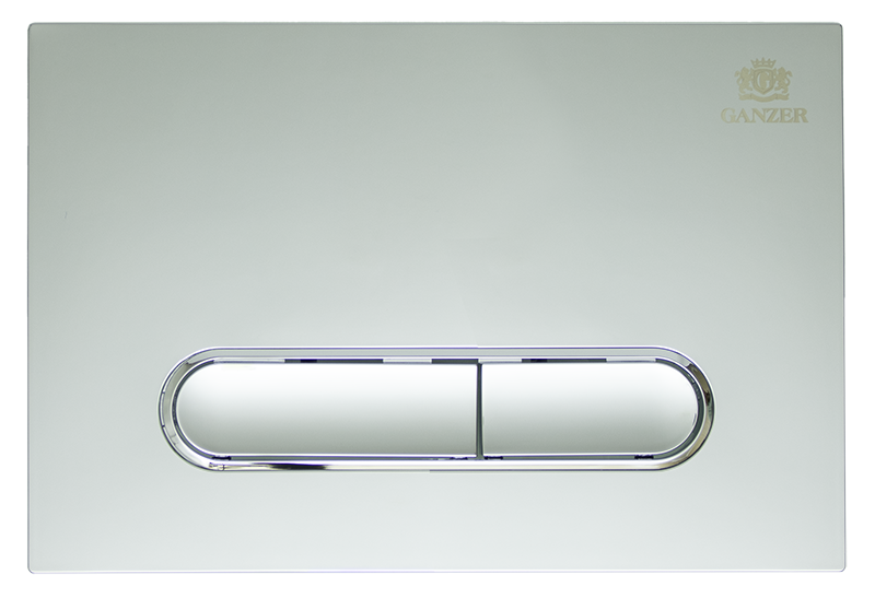 Кнопка для инсталляции с  ПЛОСК. клав. (ХРОМ)  GANZER  (24/1шт)