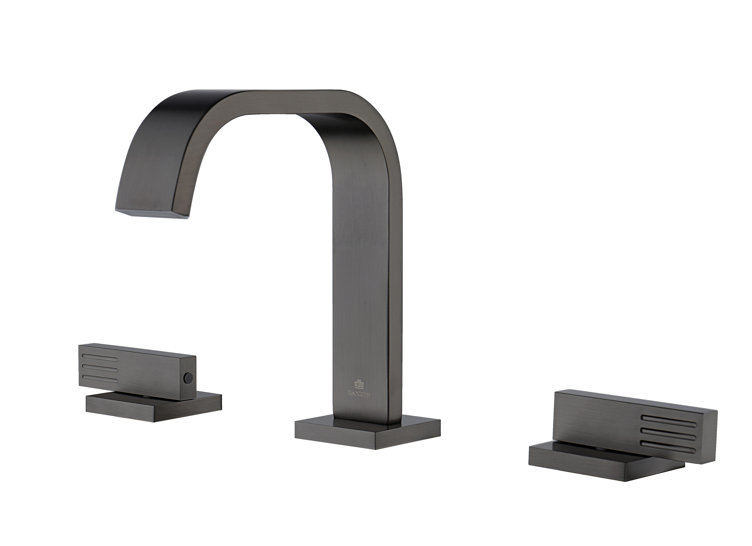 01115-Q Смеситель на борт раковины (3-отв,ГРАФИТ) GANZER (10/1шт)