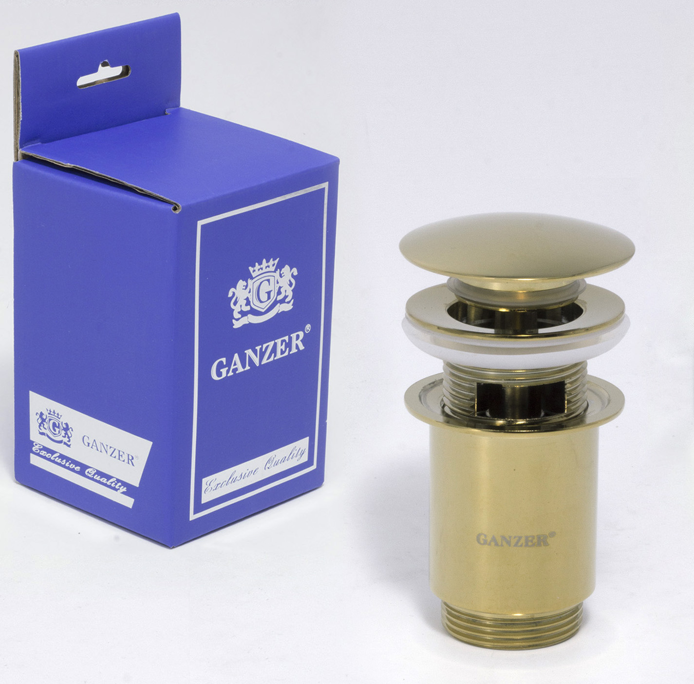 Донный клапан с переливом (ЗОЛОТО)  GANZER  (50/1шт)