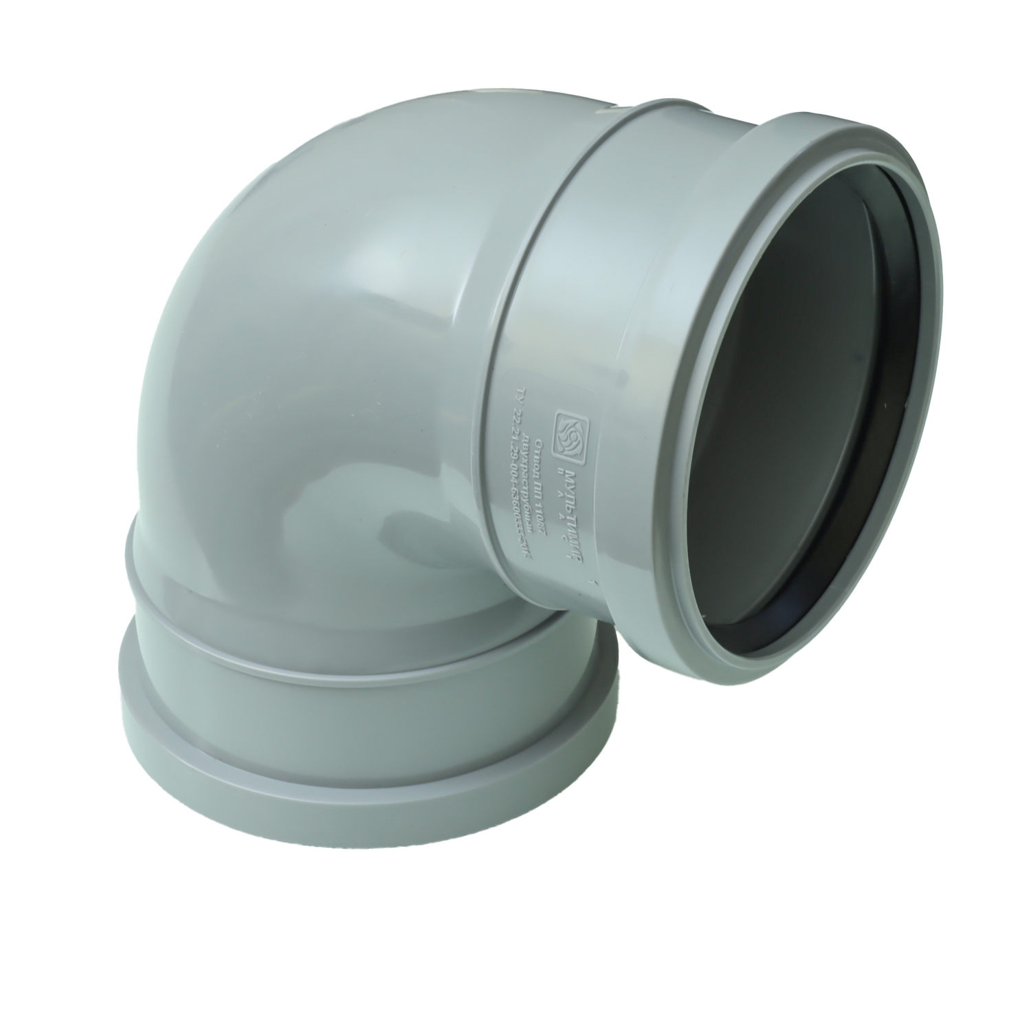 ПВХ Отвод ДВУХРАСТРУБНЫЙ  Ф110х90*  (20/1шт)