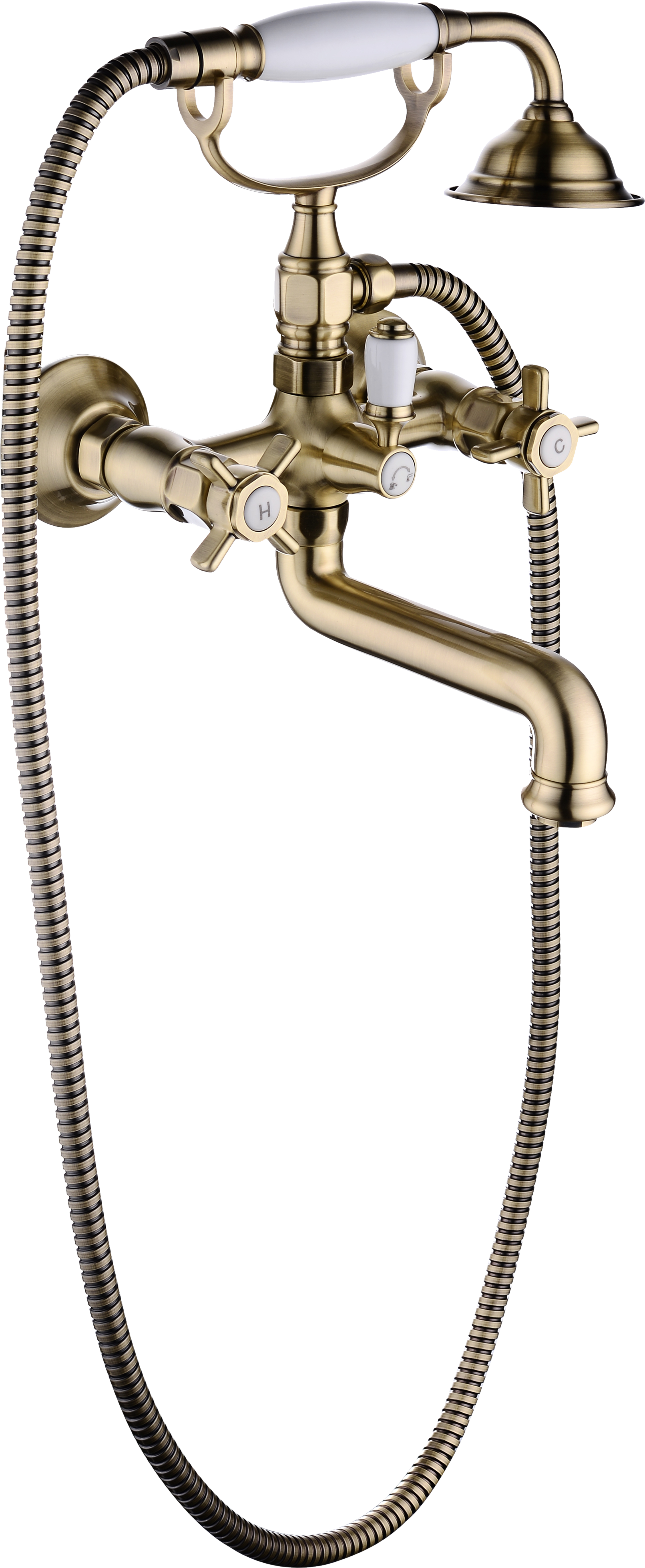 15132-D Смеситель для ванны короткий (БРОНЗА)  GANZER  (8/1шт)