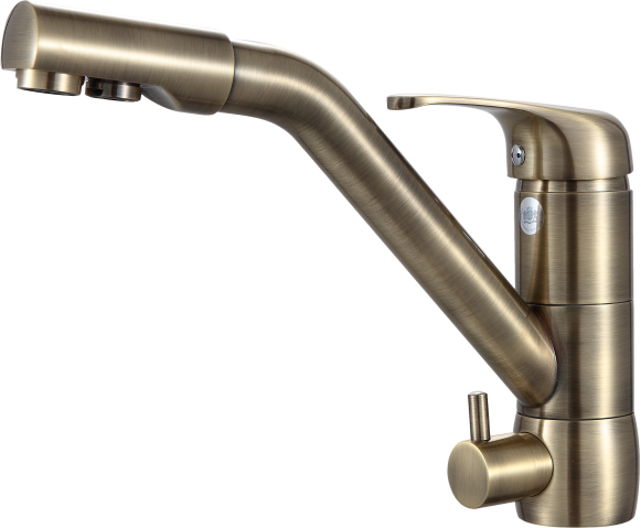 16026-D Смеситель  для кухни с фильт. БРОНЗ GANZER (10/1шт)  Л/К