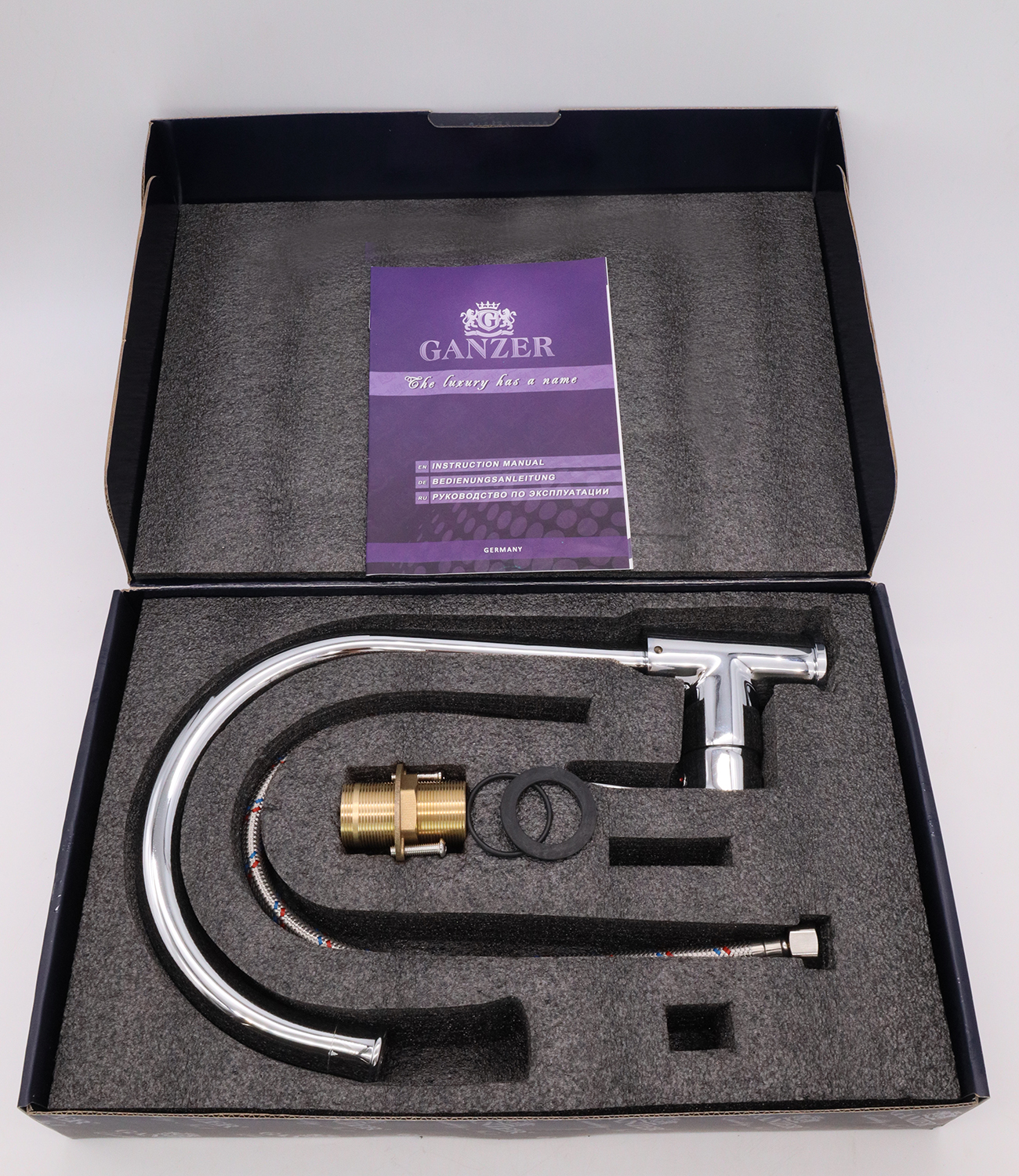 22021 Смес. однорычажный для кухни "GANZER" (10/1шт) Л/К