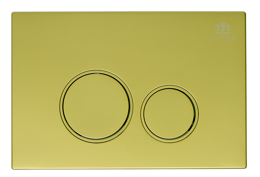 Кнопка для инсталляции с  КРУГ. клав. (Мат. Золото)  GANZER  (24/1шт)