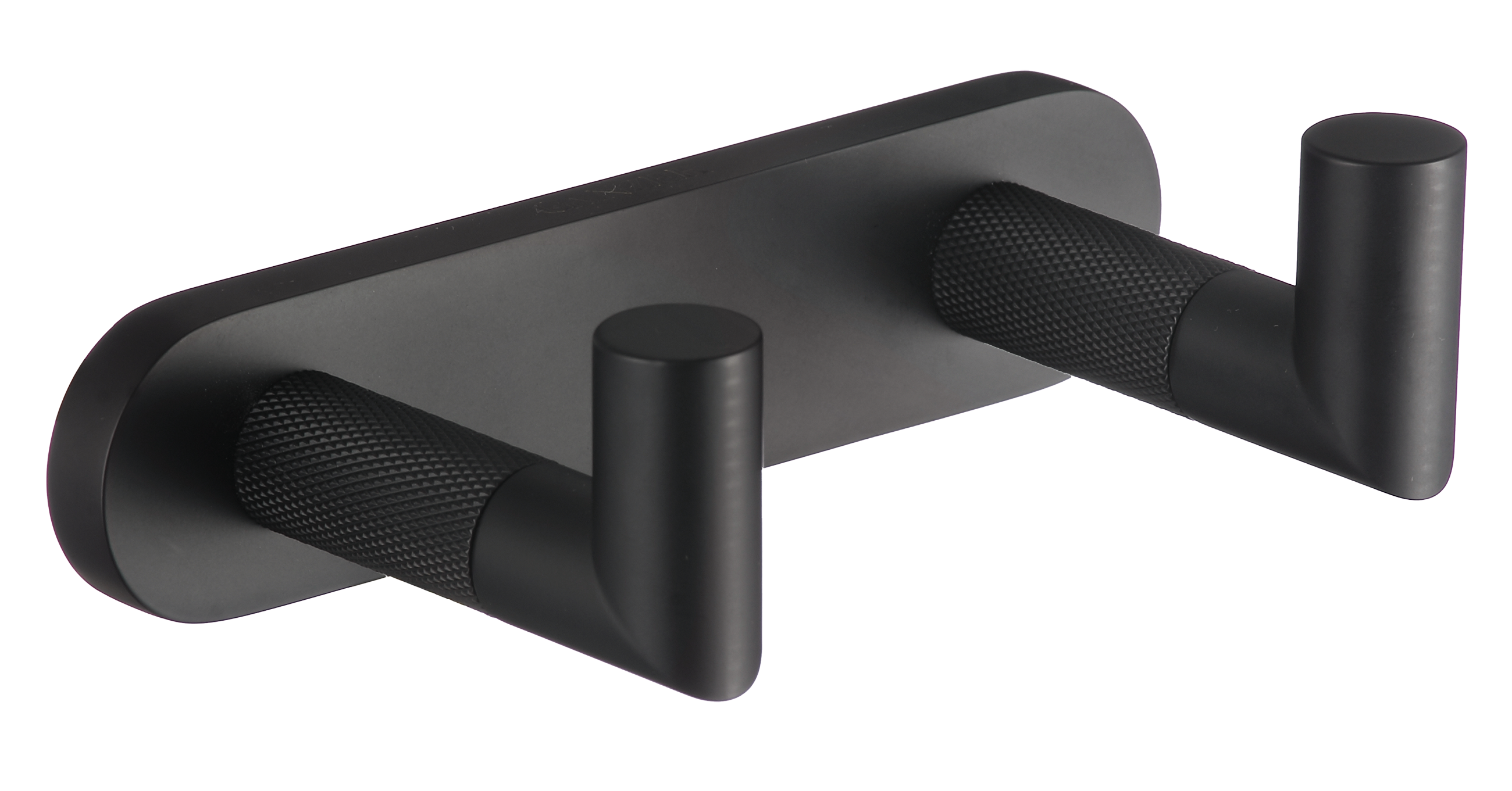 19552-C Крючок двойной для полотенец (ЧЕРНЫЙ) GANZER  (20/1шт)