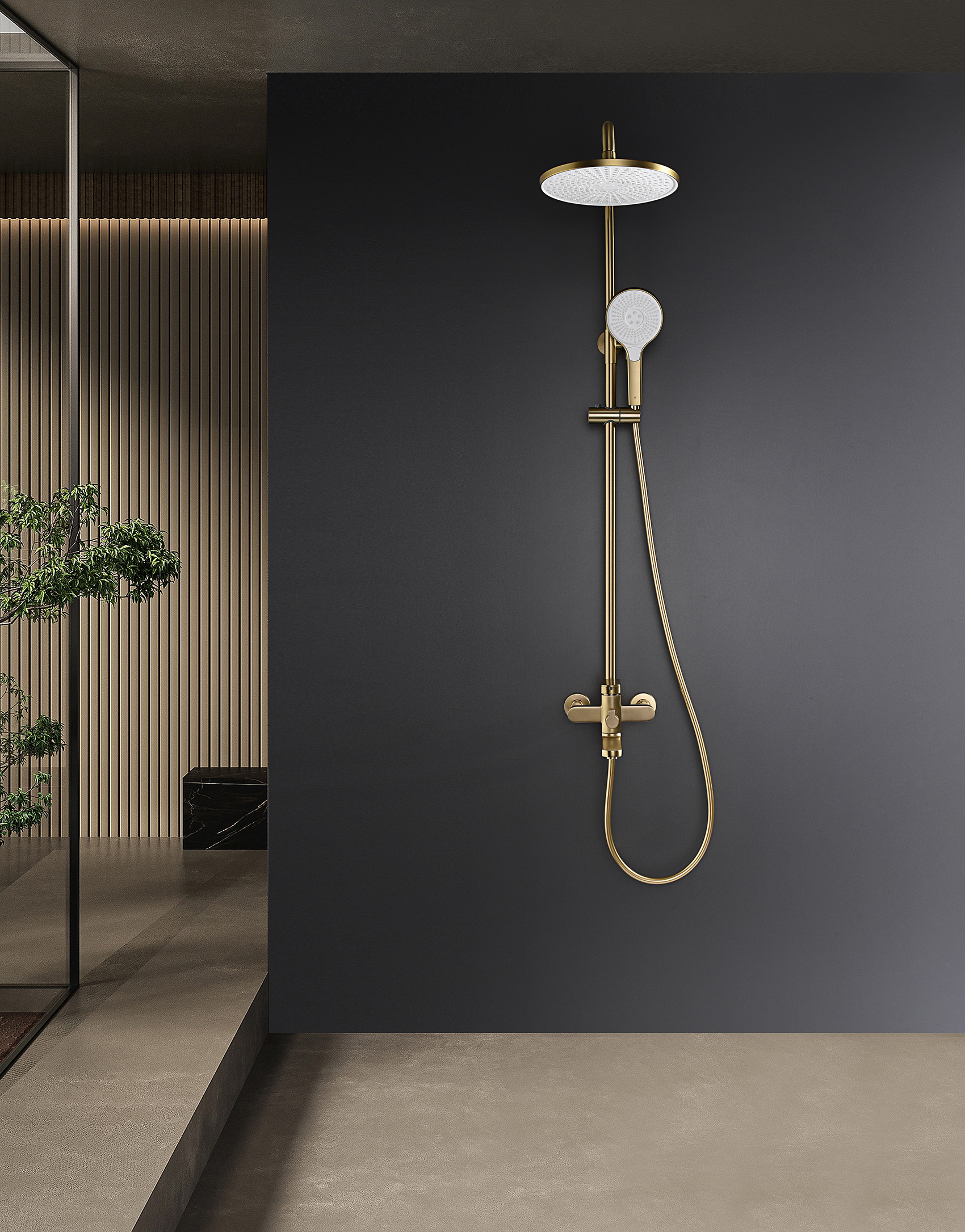 06161-S Душевая система (Мат. Золото) GANZER (5/1шт)