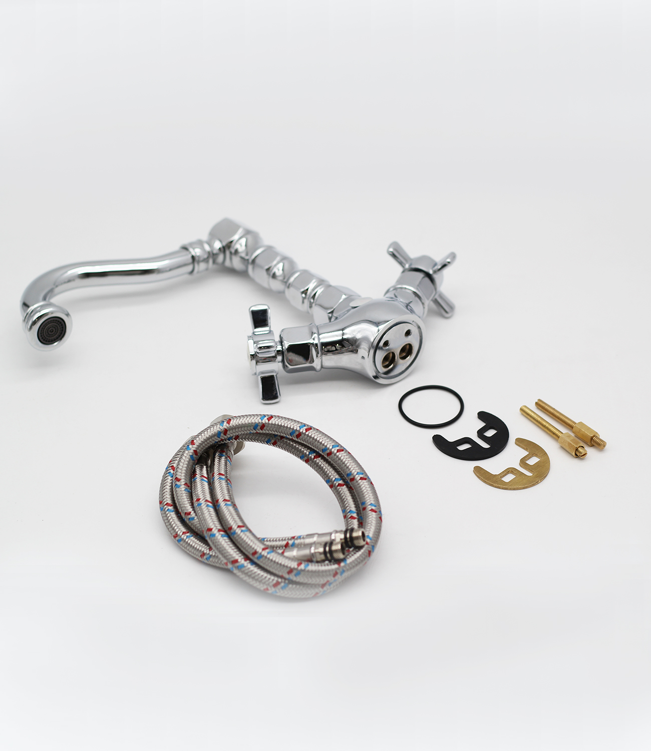 15013 Смеситель двухвент для умывальника  GANZER  (10/1шт)