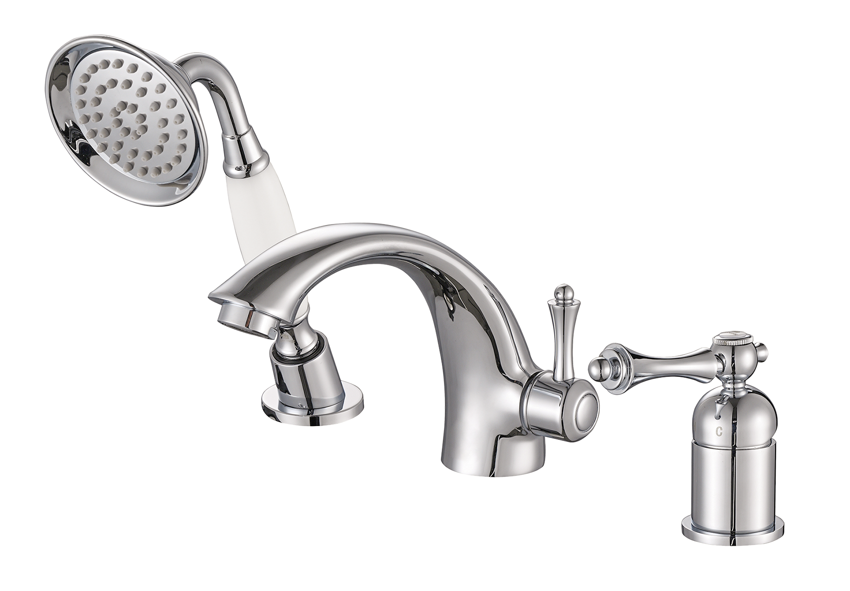 77133 Смеситель на борт ванны (3-отв,ХРОМ)  GANZER (8/1шт)