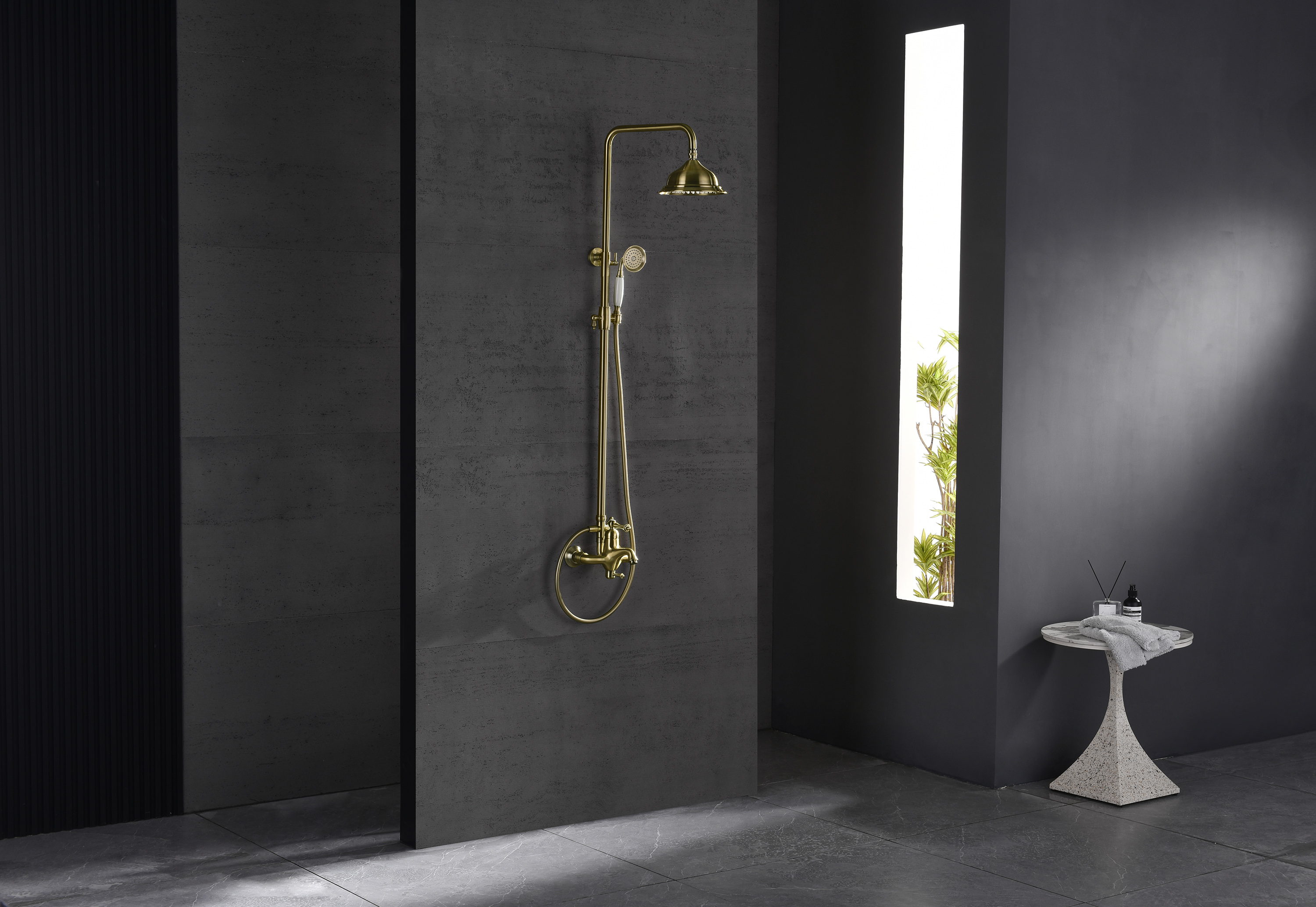 77161-D Душевая система (БРОНЗА) GANZER (4/1шт)