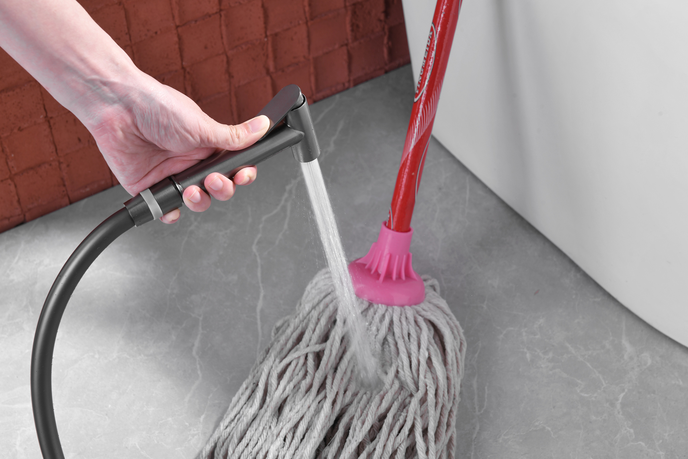 02157-Q Смеситель встраиваемый с ГИГ. душем (ГРАФИТ) GANZER (10/1шт)