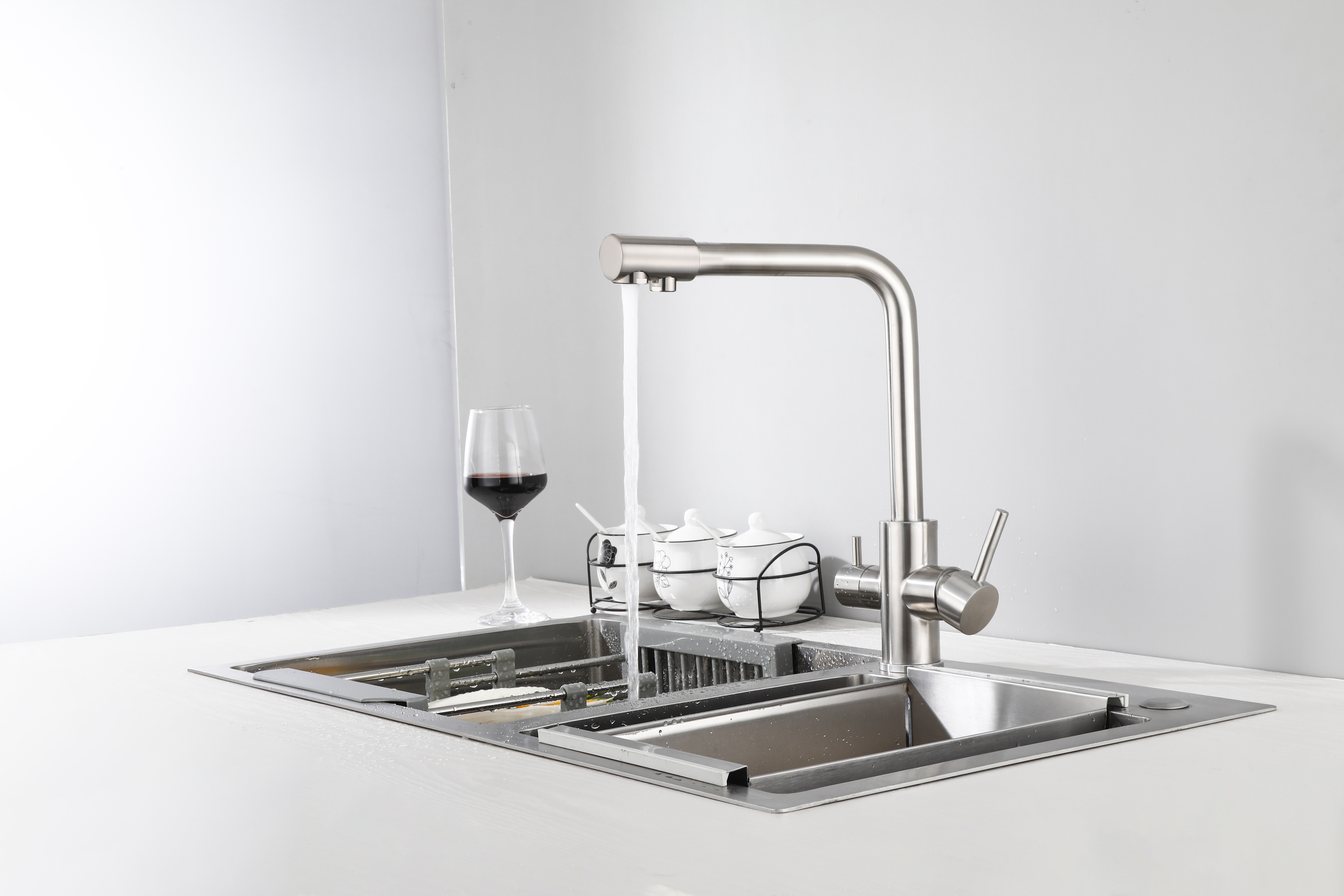 15081-G Смеситель  под. фильт (САТИН) HANSEN  (10/1шт)