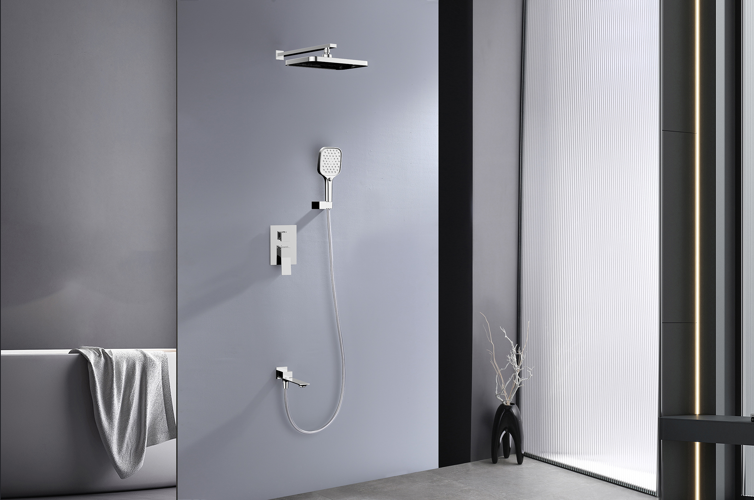 05165 Смеситель встраиваемый для душа с 3-функ. (ХРОМ) GANZER (6/1шт)