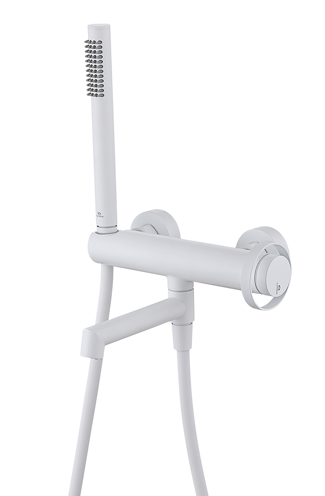 19132-F Смеситель од. для ванны кор. (БЕЛЫЙ)  GANZER  (8/1шт)