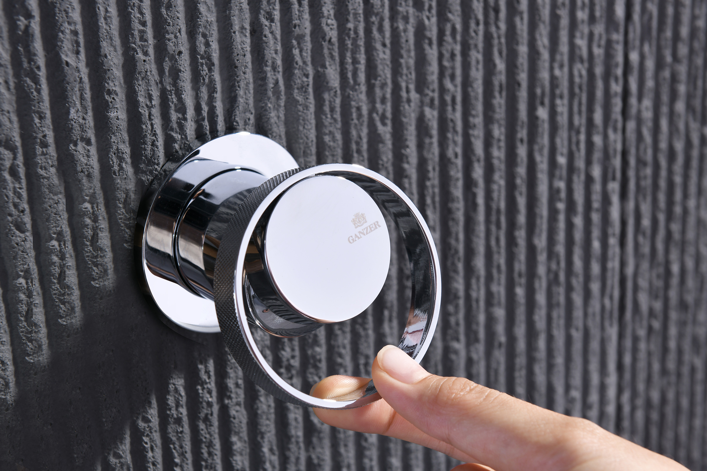 19164 Встроенный смес для душа с 2-функ. (ХРОМ) GANZER  (6/1шт)