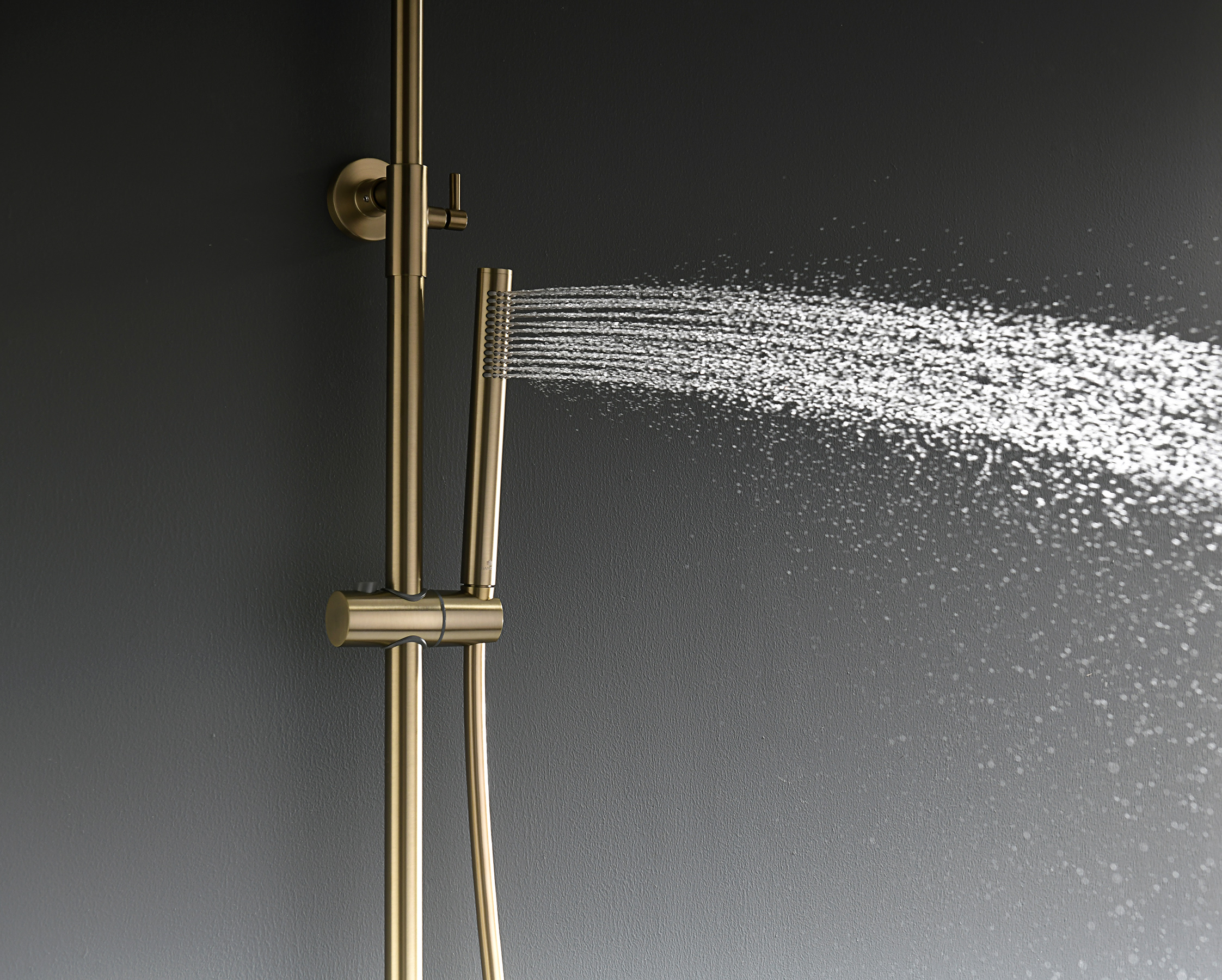 19170-S Душевая система с термостатом (Мат. Золото) GANZER (5/1шт)